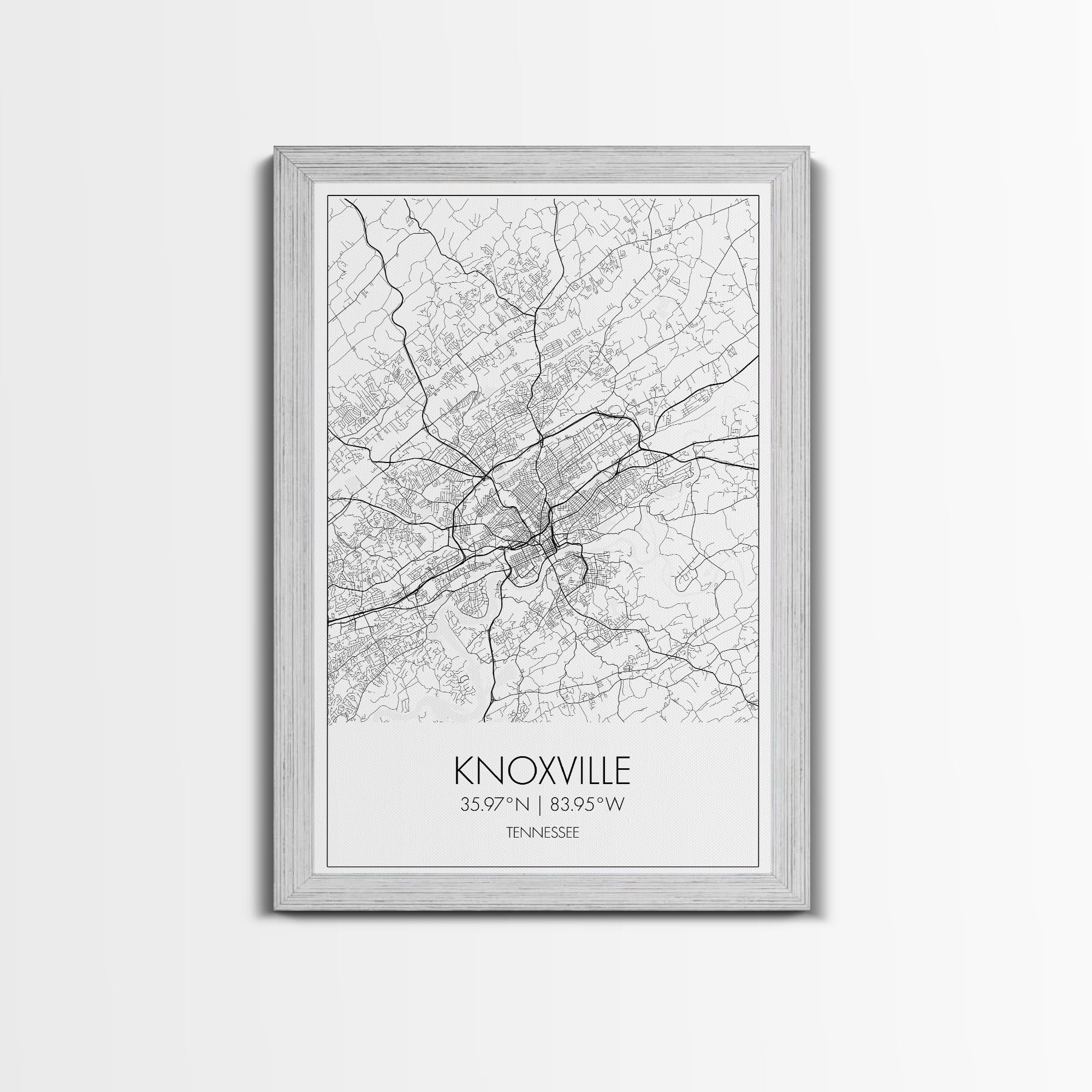 Knoxville Street Map, Tennessee Map, City Map Art, Modern Wall Art, Wall Art, Canvas Print, Travel Art, Aviation Gifts, Wall Art For Bedroom