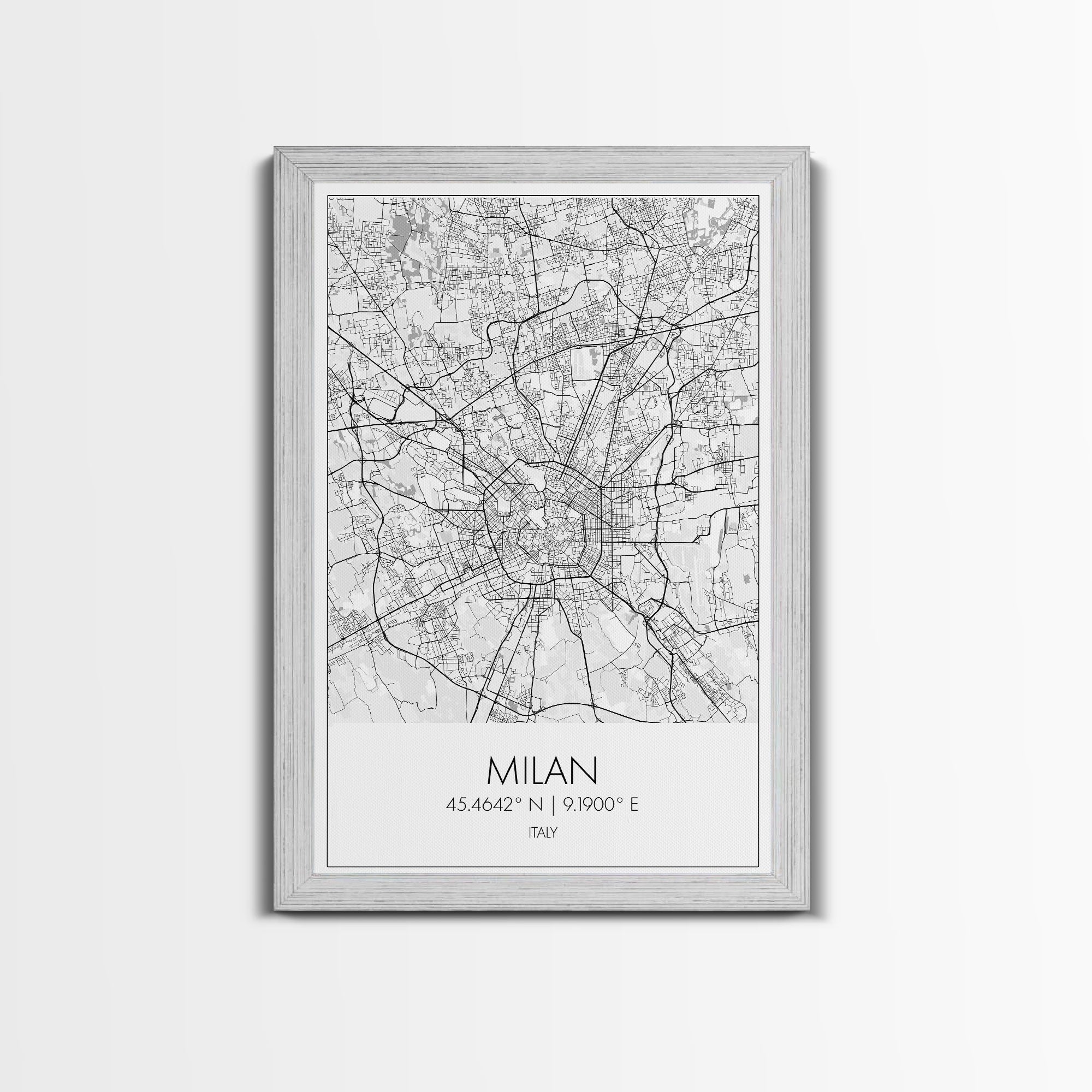 Milan Street Map, Italy Map, City Map Art, Modern Art, Wall Art, Canvas Print, Travel Print, Living Room Wall Art, Gift For Traveler