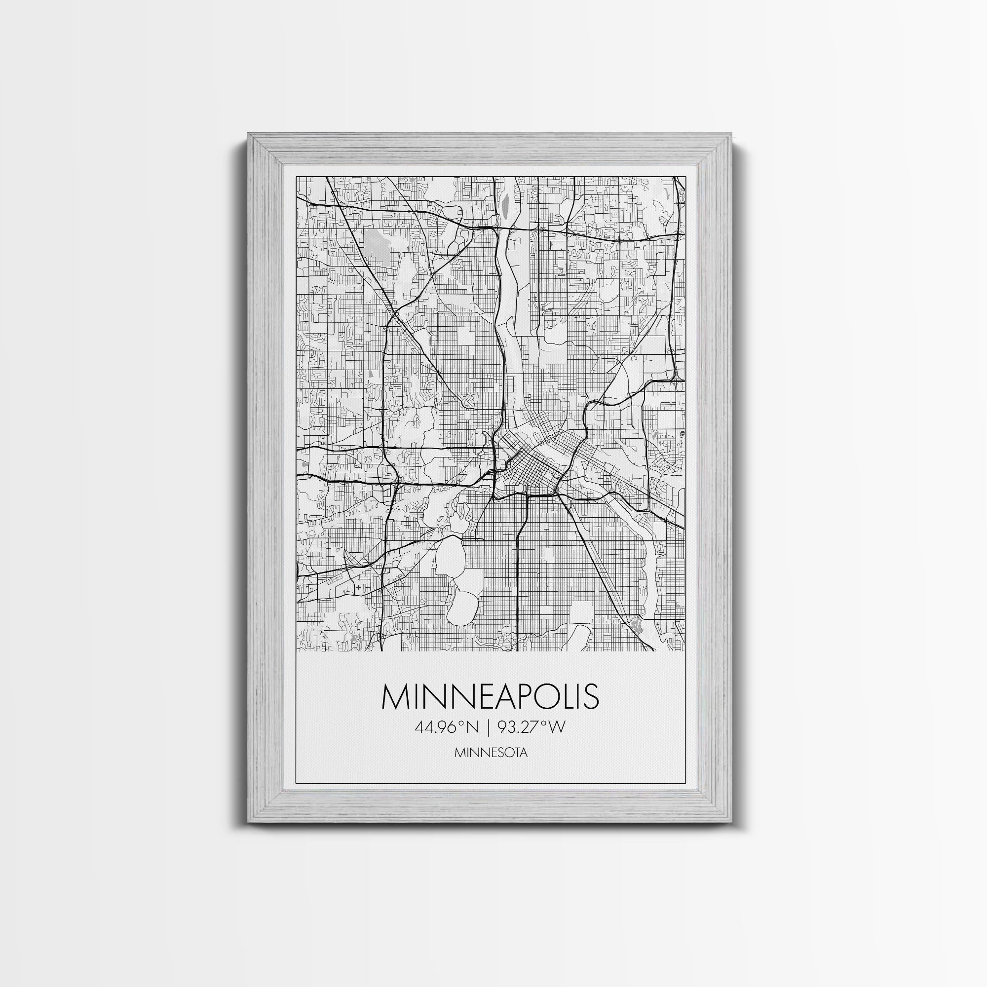 Minneapolis Street Map, Minnesota Map, City Map Art, Modern Art, Wall Art, Canvas Print, Travel Print, Master Bedroom Art, Graduation Gift