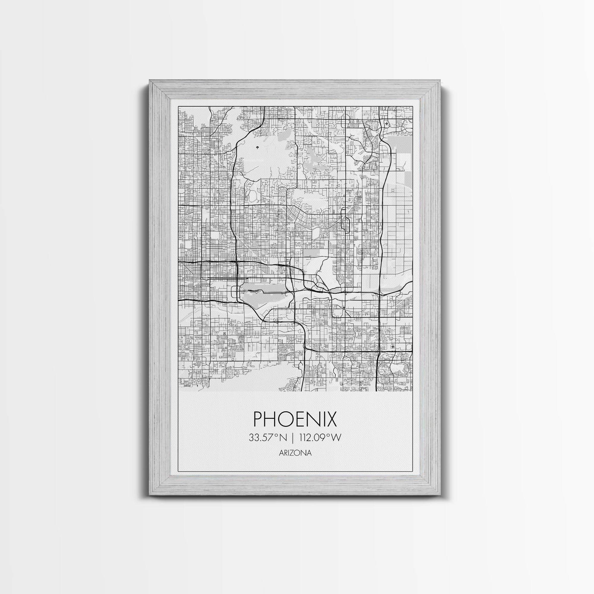 Phoenix Street Map, Arizona Map, City Map Art, Minimalist Art, Wall Art, Canvas Print, Master Bedroom Décor, Gifts For Her, Travel Wall Art