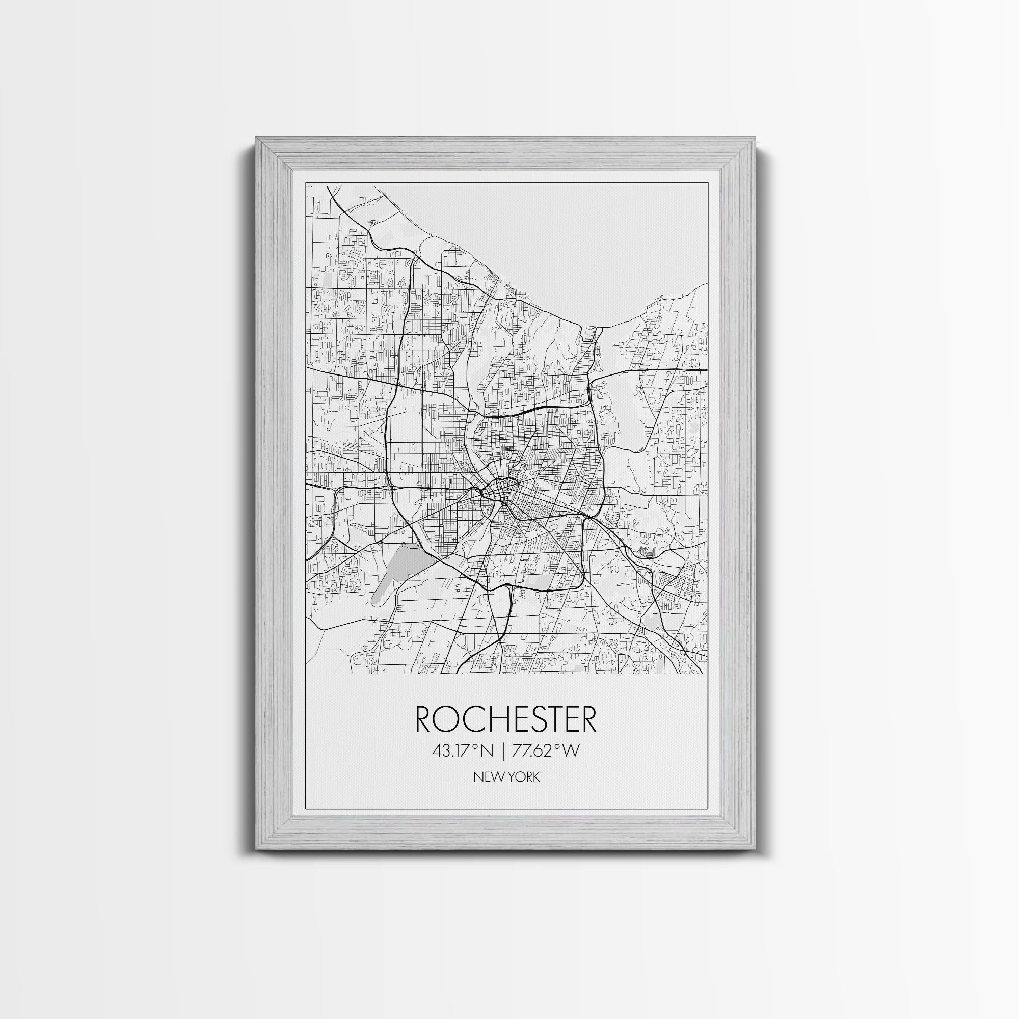 Rochester Street Map, New York Map, City Map Art, Minimalist Art, Wall Art, Canvas Print, Boys Room Décor, Best Friend Gift, Travel Print