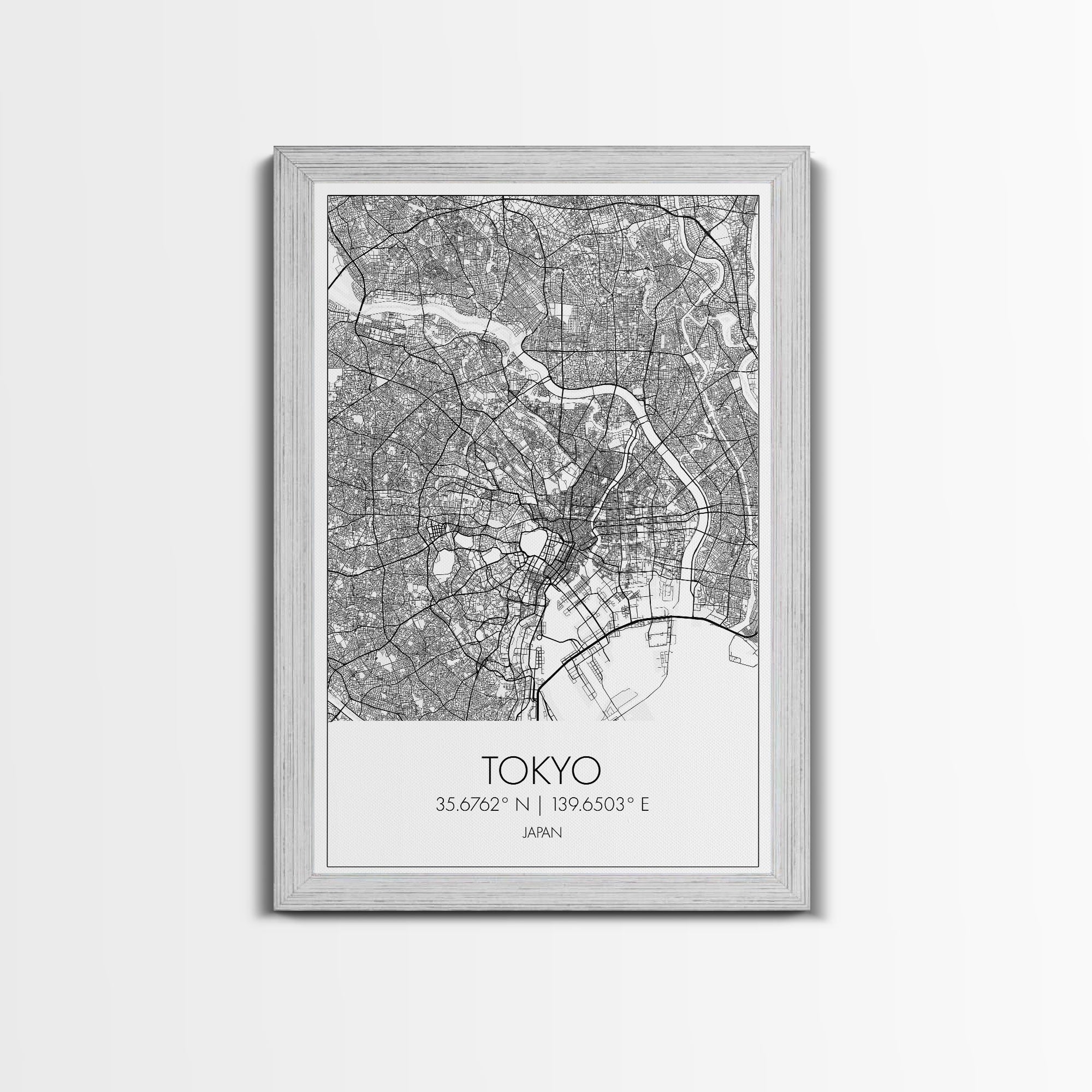 Tokyo Street Map, Japan Map, Asia City Map Print, Modern Wall Art, Wall Art, Canvas Print, Graduation Gift, Home Office Décor, Travel Print