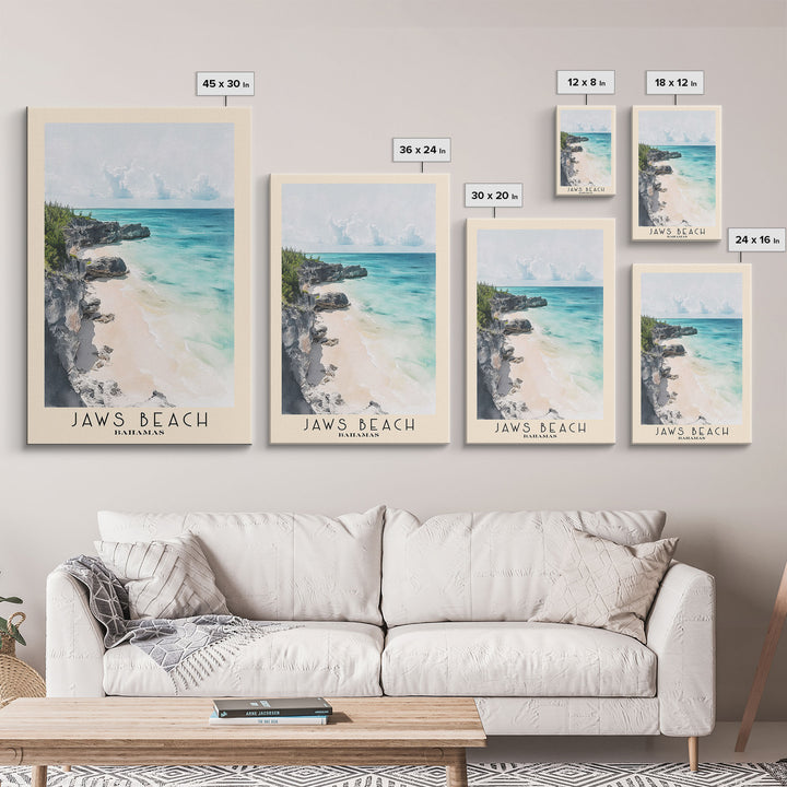 Jaws Beach, Bahamas Watercolor Print, Vacation Gift, Bahamas Wall Art, Beach Painting, Beach Decor, Beach Or Lakehouse Art