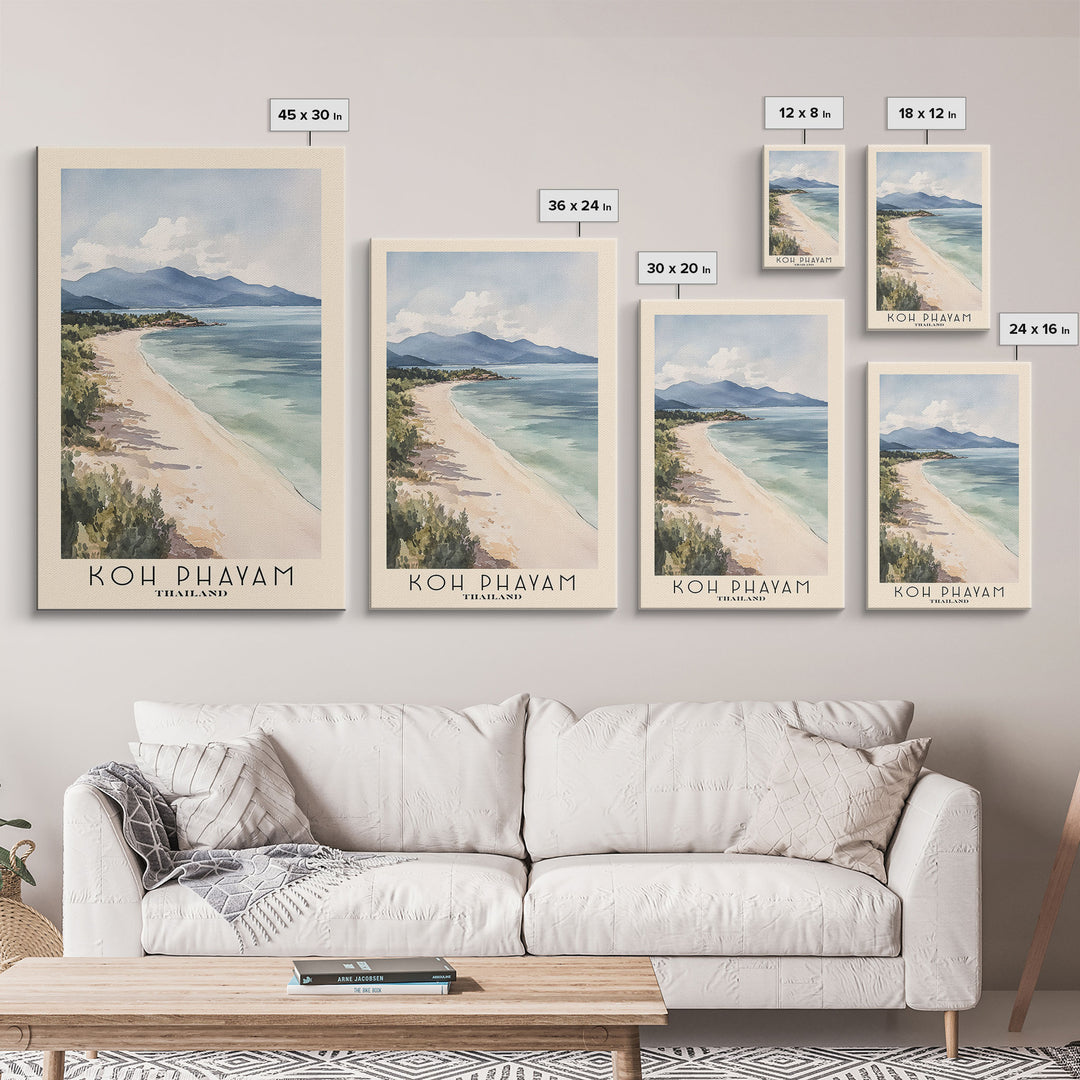 Koh Phayam, Thailand Watercolor Beach Print, Vacation Gift, Thailand Wall Art, Beach Painting, Beach Decor, Beach Painting