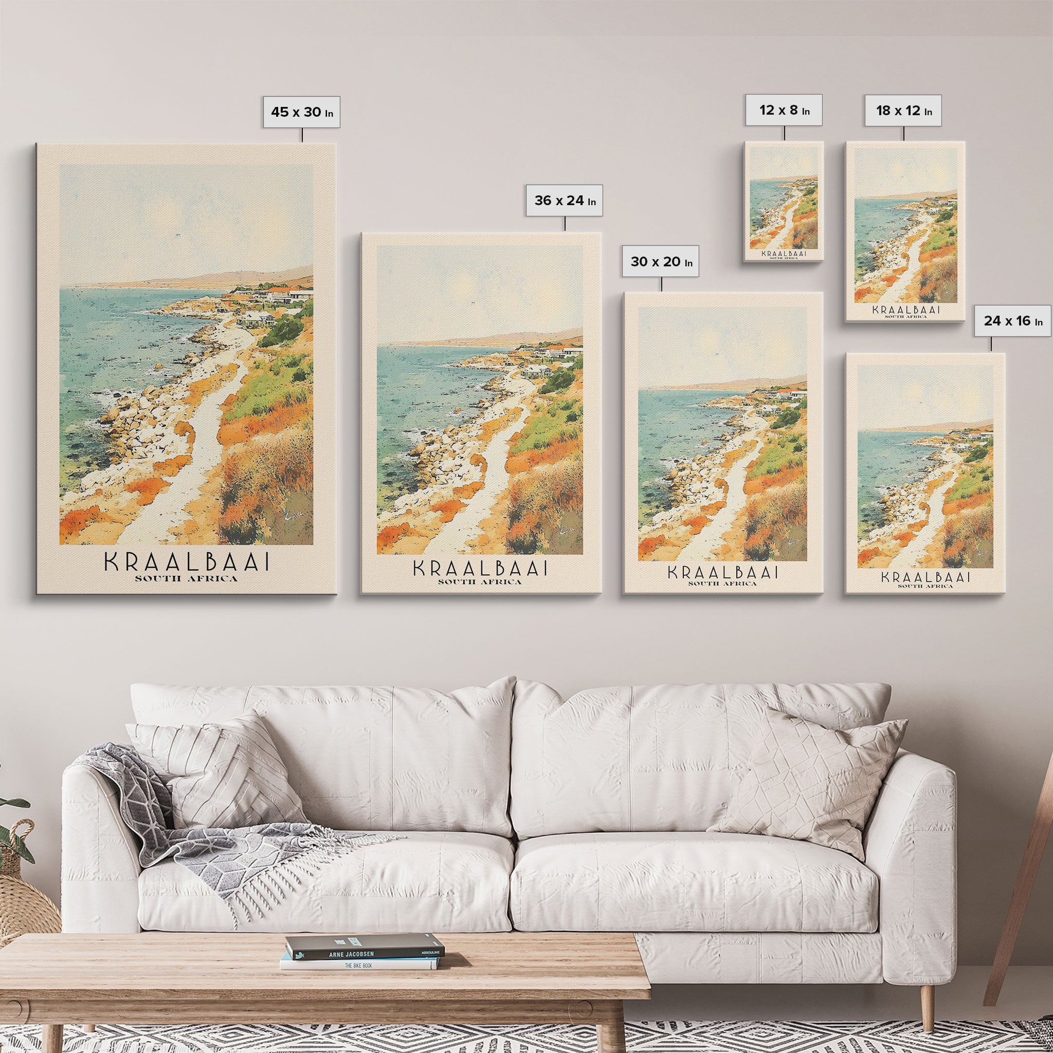 Kraalbaai, South Africa Watercolor Print, Vacation Gift, South Africa Wall Art, Vacation Wall Art, Vacatation Memories, Beach Decor, Beach Or Lakehouse Art