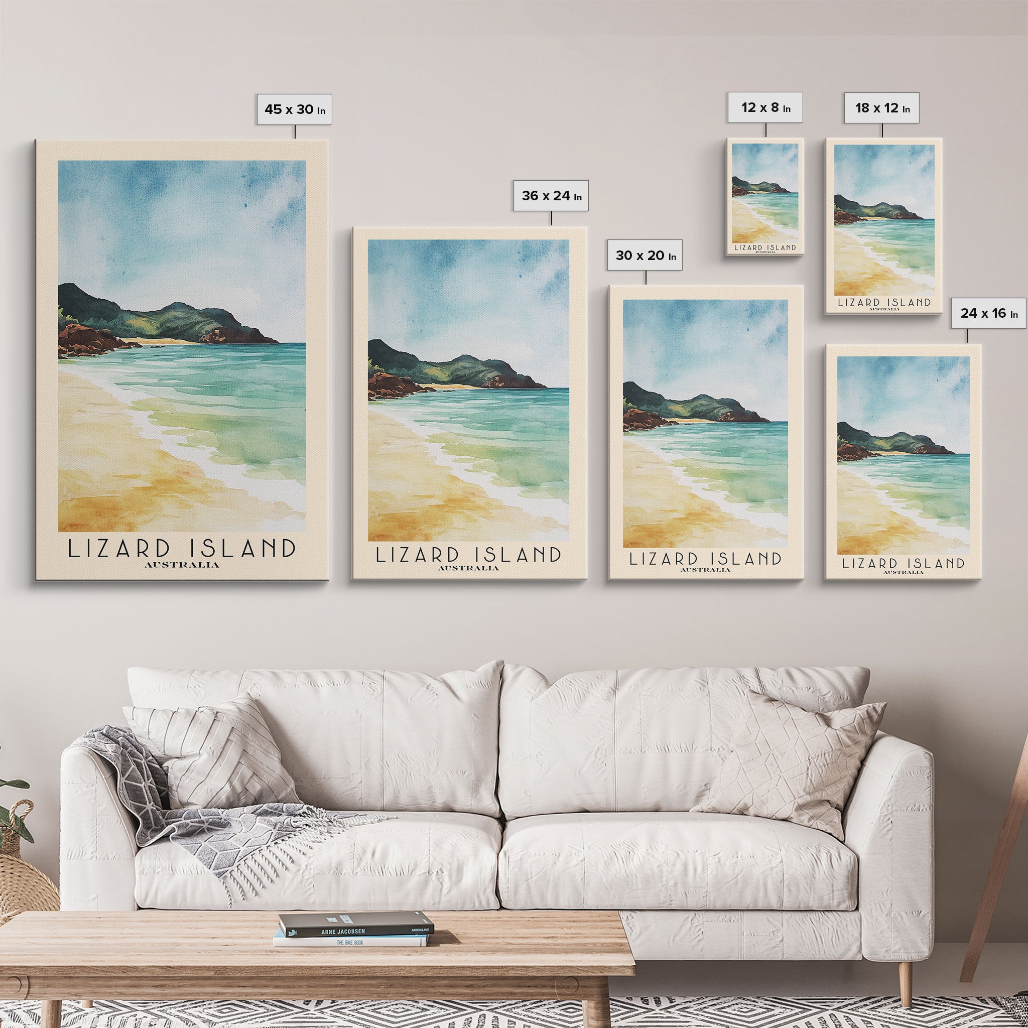 Lizard Island, Australia Watercolor Beach Print, Vacation Gift, Australia Wall Art, Beach Painting, Beach Decor, Beach Painting