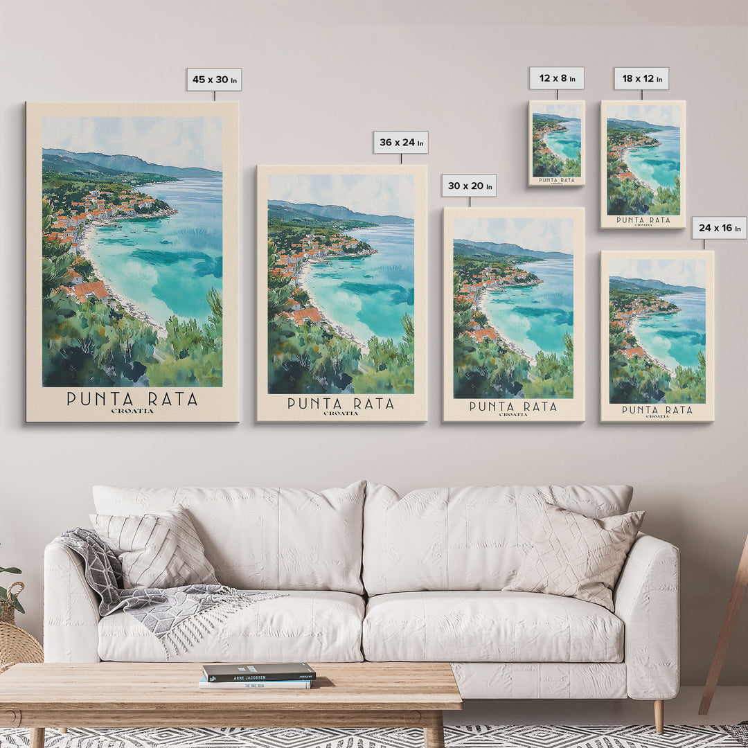 Punta Rata, Croatia Watercolor Print, Vacation Gift, Croatia Wall Art, Vacation Wall Art, Vacatation Memories, Beach Decor, Beach Or Lakehouse Art