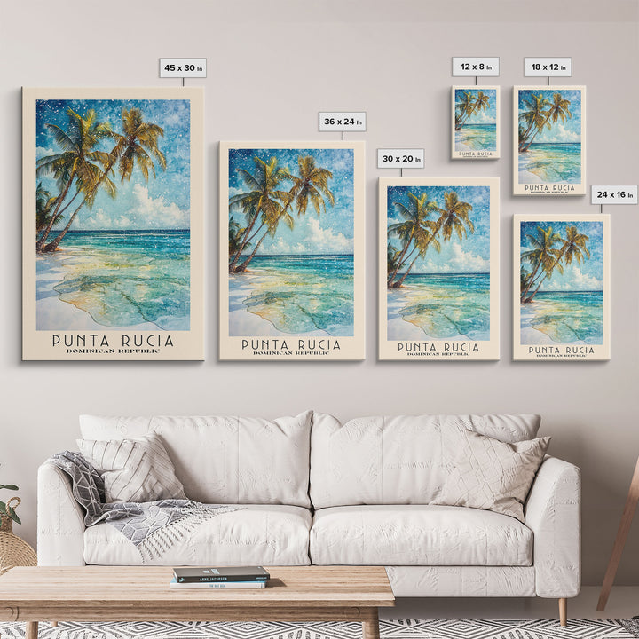 Punta Rucia, Dominican Republic Watercolor Print, Vacation Gift, Dominican Republic Wall Art, Beach Painting, Beach Decor, Beach Or Lakehouse Art