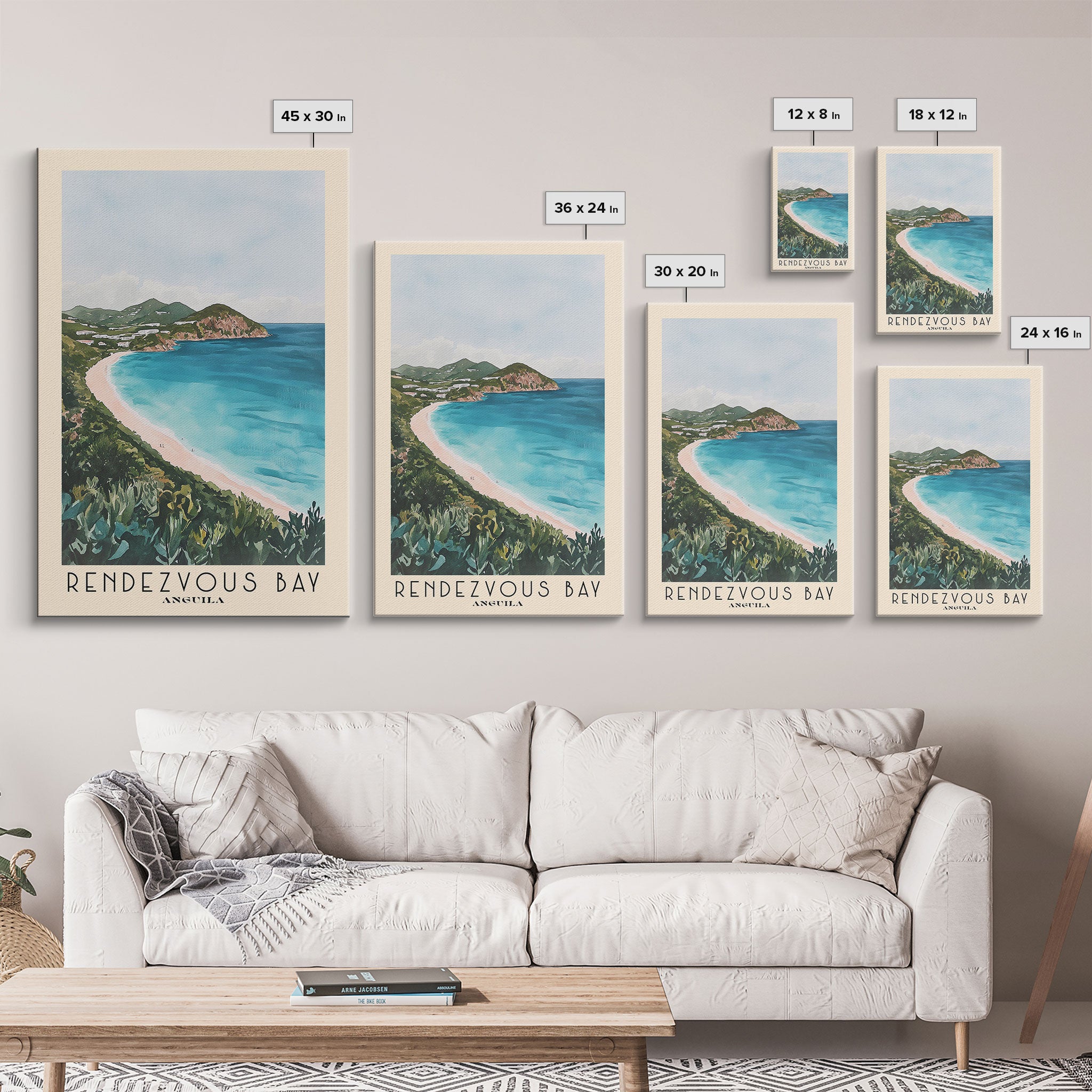 Rendezvous Bay, Anguila Watercolor Print, Vacation Gift, Anguila Wall Art, Beach Painting, Beach Decor, Beach Or Lakehouse Art