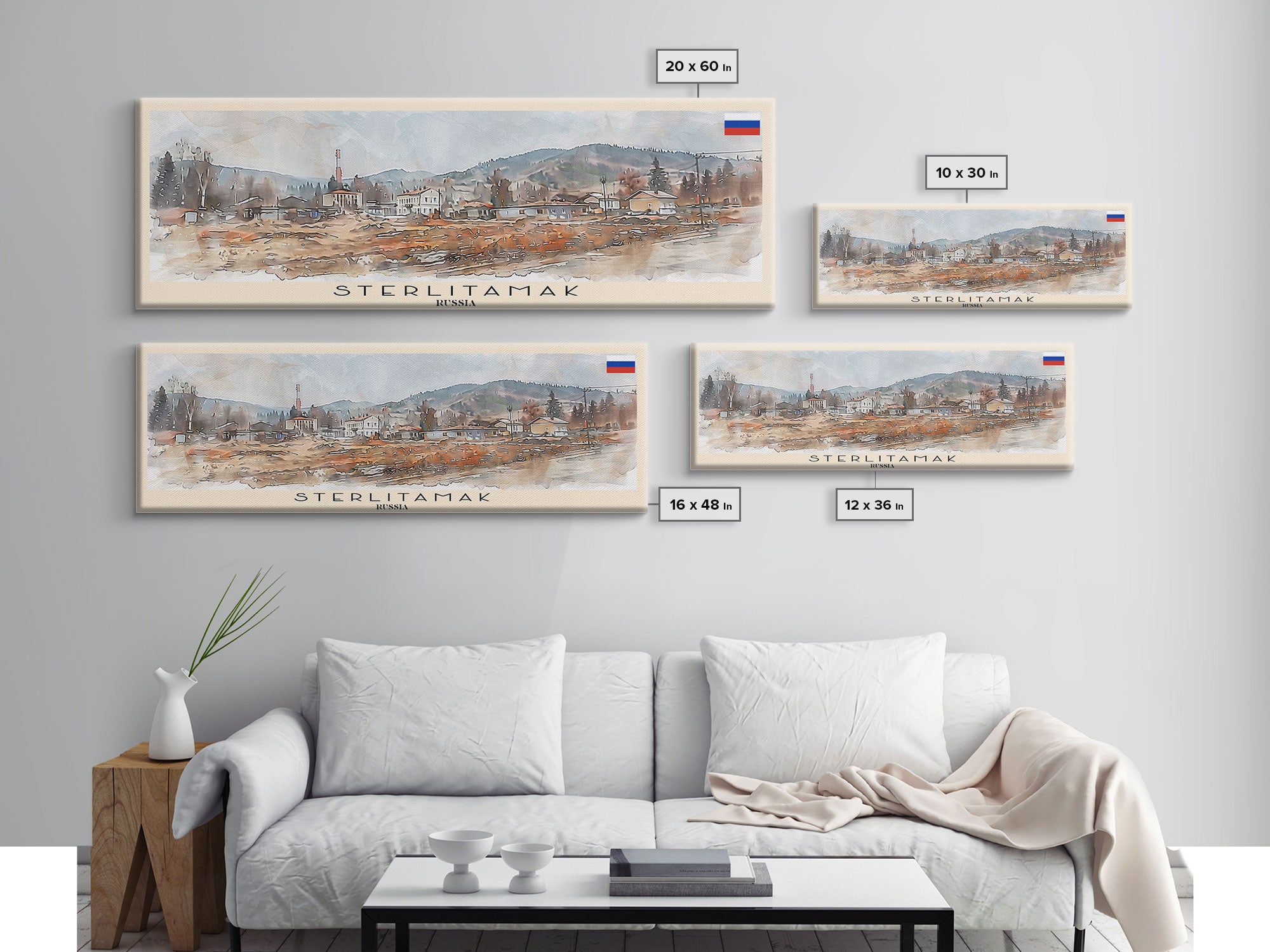 Sterlitamak Russia Travel Print Wall Art, Panoramic City Art, Travel Art, Wall Decor, Vacation Gift, Framed Canvas Print Or Metal Art