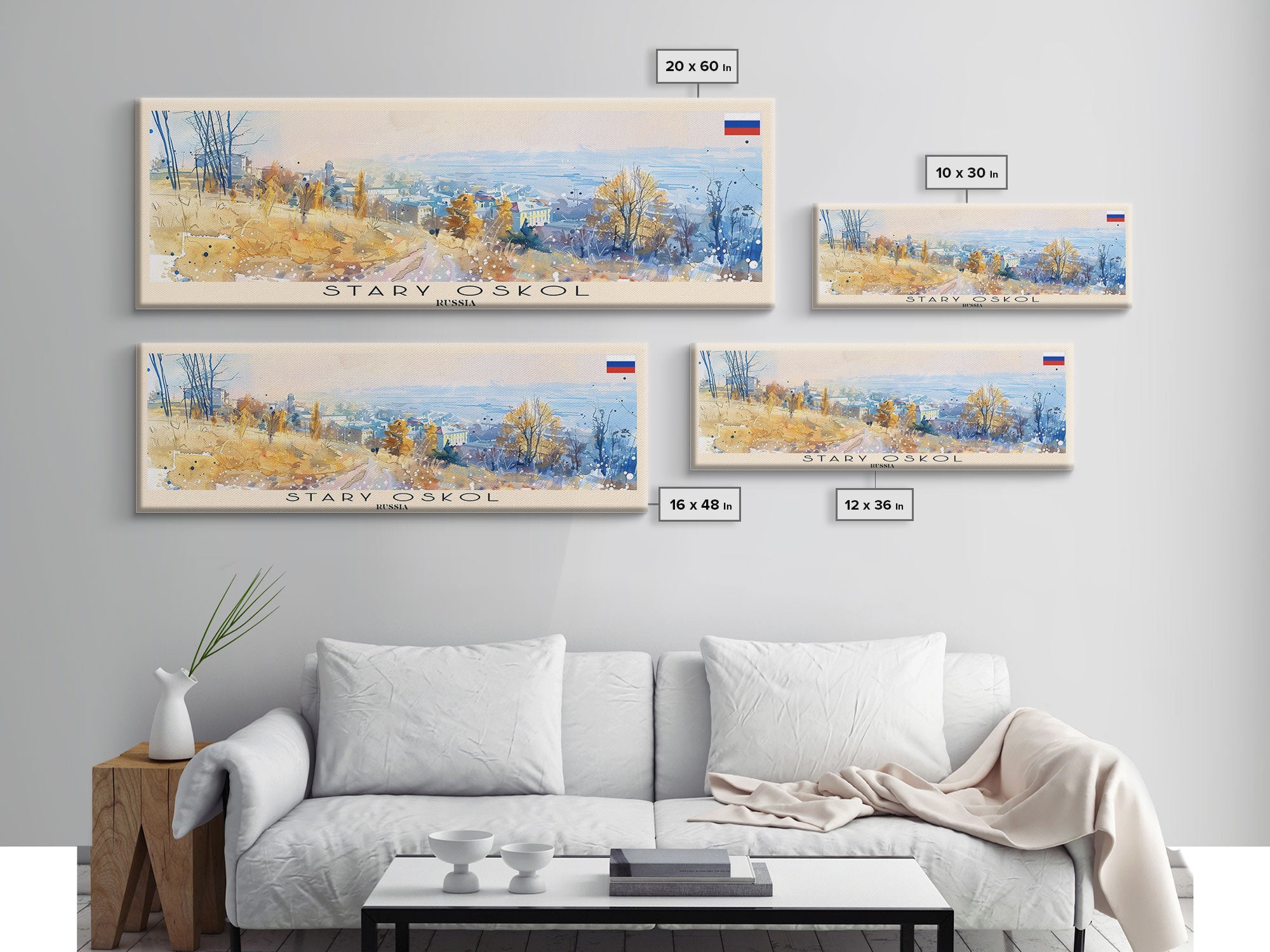 Stary Oskol Russia Travel Print Wall Art, Panoramic City Art, Travel Art, Wall Decor, Vacation Gift, Framed Canvas Print Or Metal Art