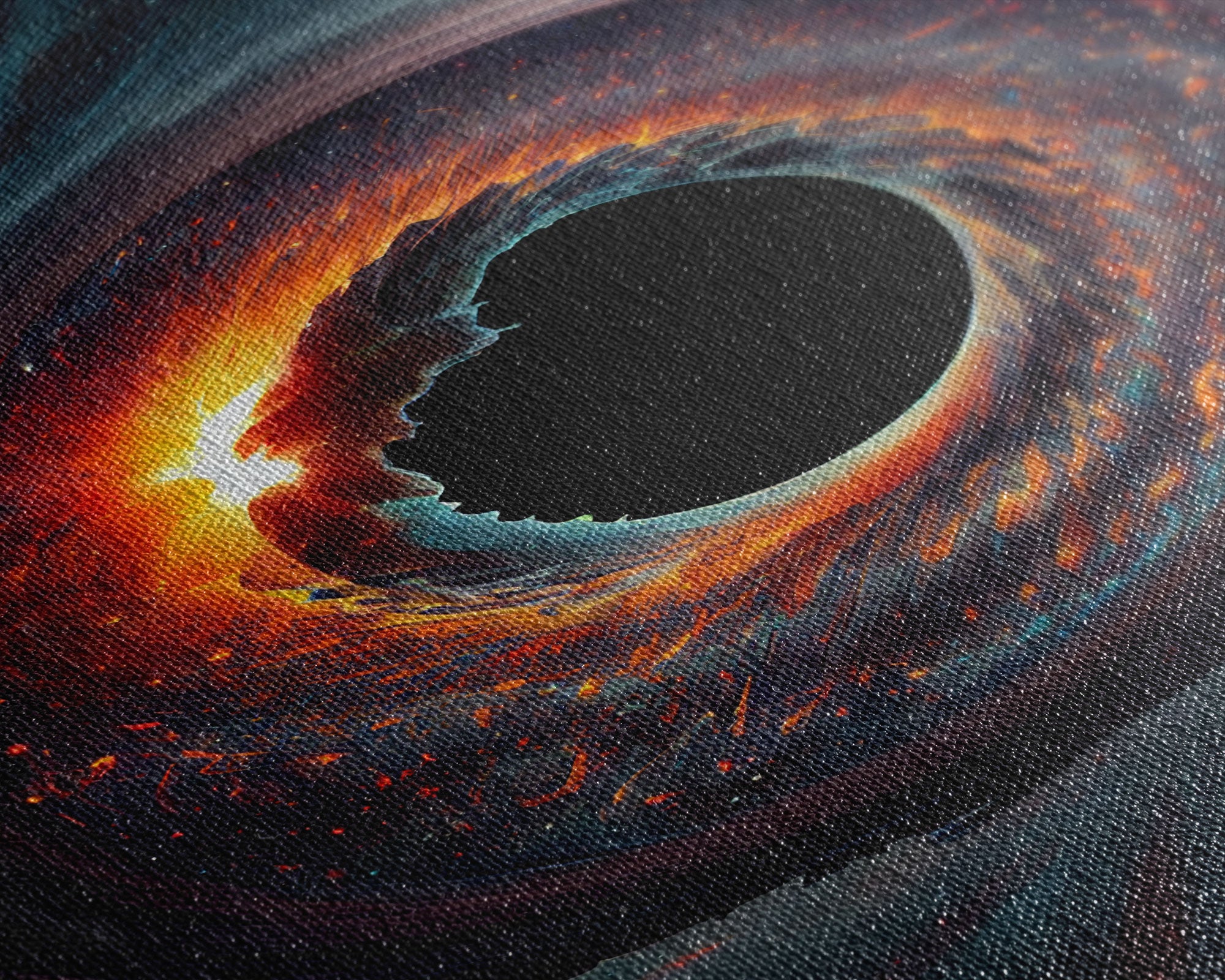 Eye Of the Storm, Galaxy art, framed canvas print, unique space decor