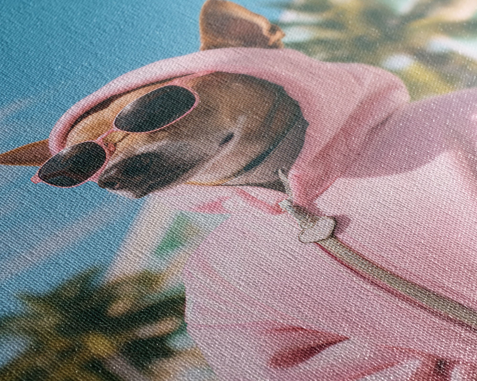 Chihuahua Wall Print, Dog Wall Art, Dog Sunglasses, Pink Hoodie, Funny Wall Art, Framed Wall Art, Framed Canvas, Wall Print, Wall Canvas