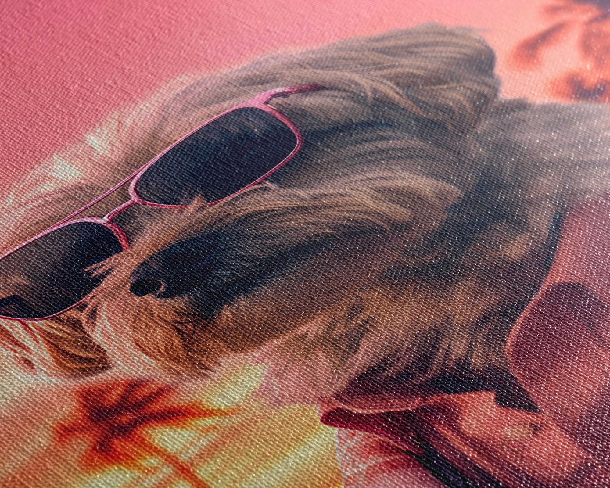 Shih Tzu Wall Print, Dog Portrait, Dog Sunglasses, Dog In Pink Suit, Dog Art Print, Framed Wall Art, Framed Canvas, Wall Print, Wall Canvas