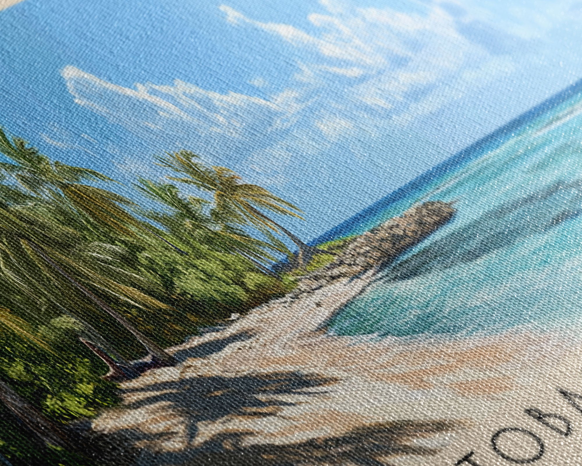 Tobacco Caye, Belize Panoramic Print, Vacation Gift, Belize Wall Art, Beach Painting, Beach Decor, Large Wall Art, Wood Frame Art