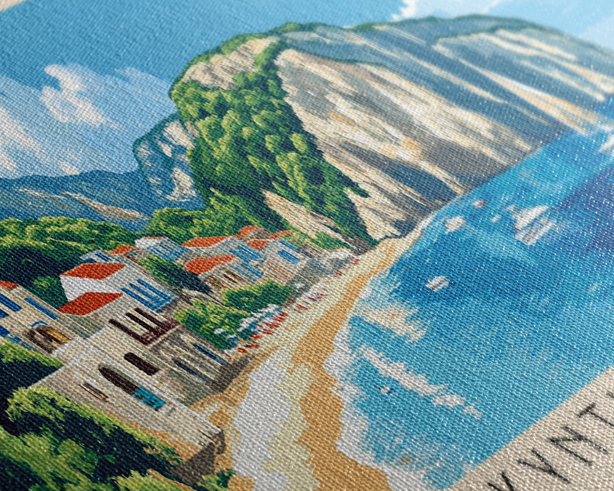 Zakynthos/Zante, Greece Panoramic Beach Print, Vacation Gift, Greece Wall Art, Framed Canvas Print, Framed Beach Painting