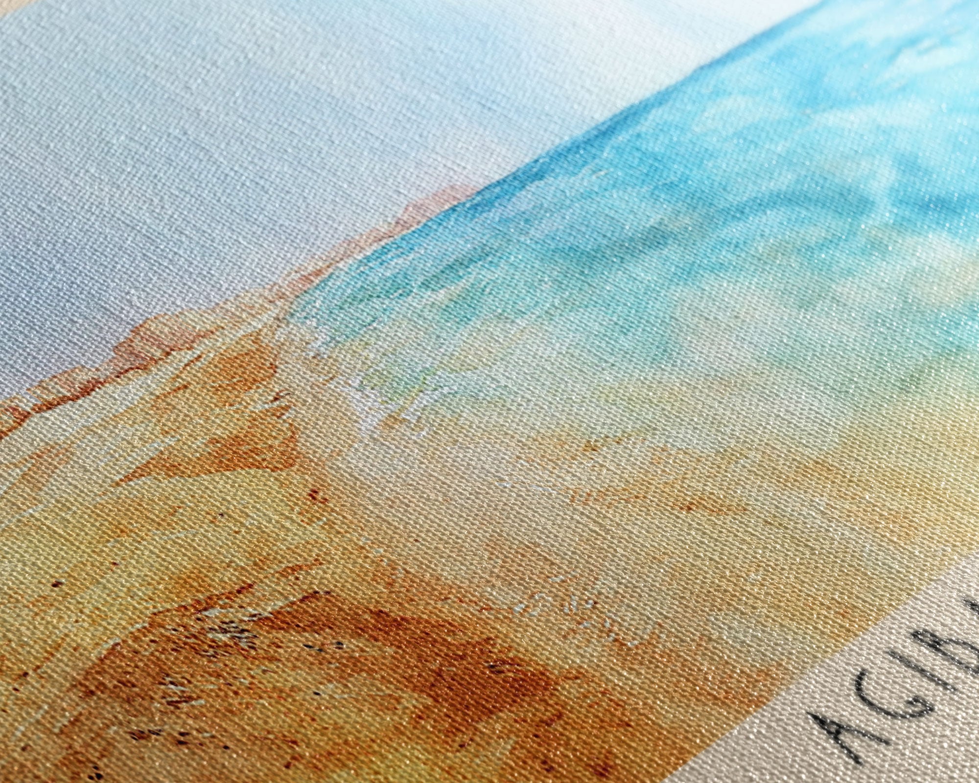 Agiba Beach, Egypt Watercolor Print, Vacation Gift, Egypt Wall Art, Beach Painting, Beach Decor, Beach Or Lakehouse Art