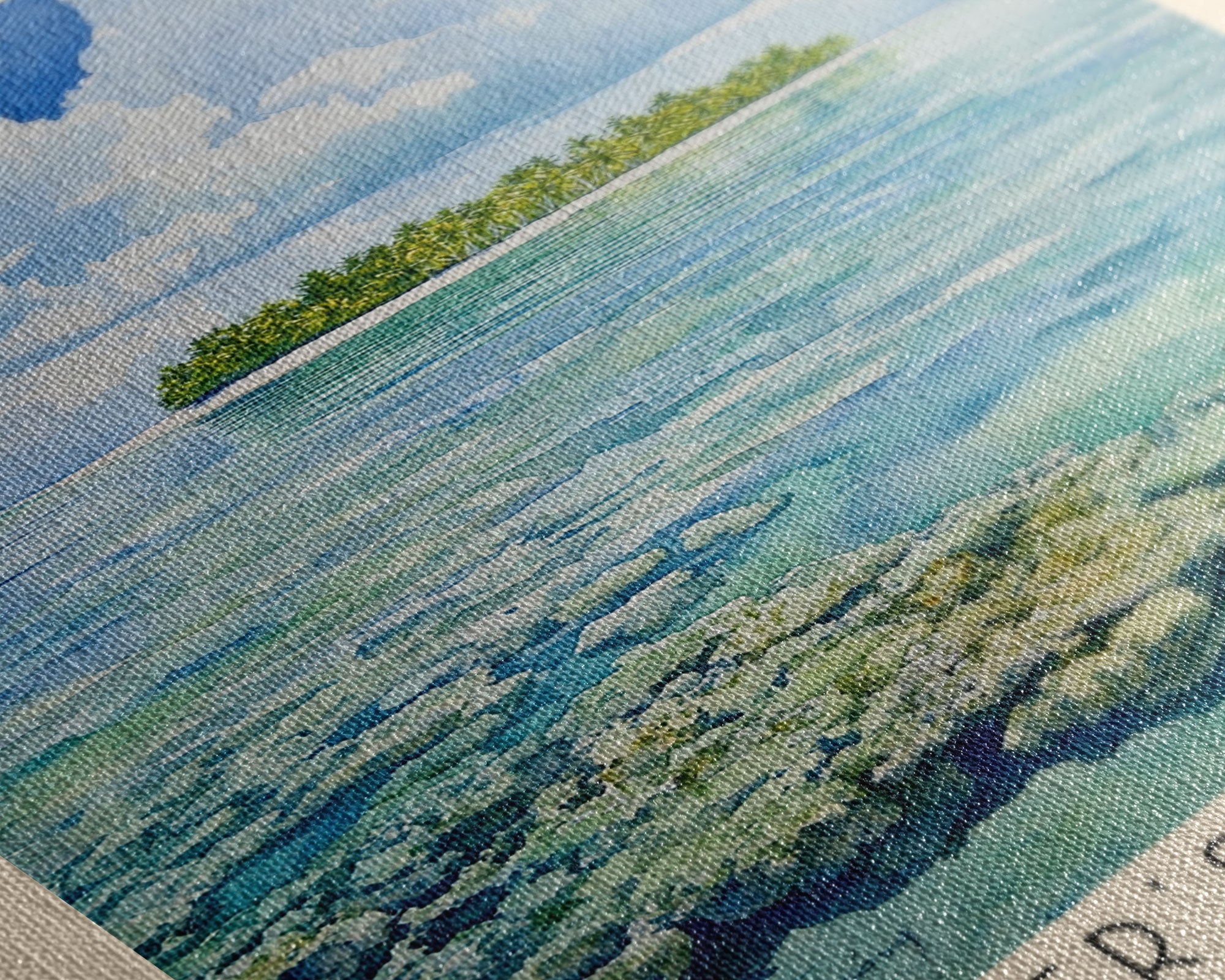 Glover’s Reef Atoll, Belize Watercolor Beach Print, Vacation Gift, Belize Wall Art, Beach Painting, Beach Decor, Beach Painting