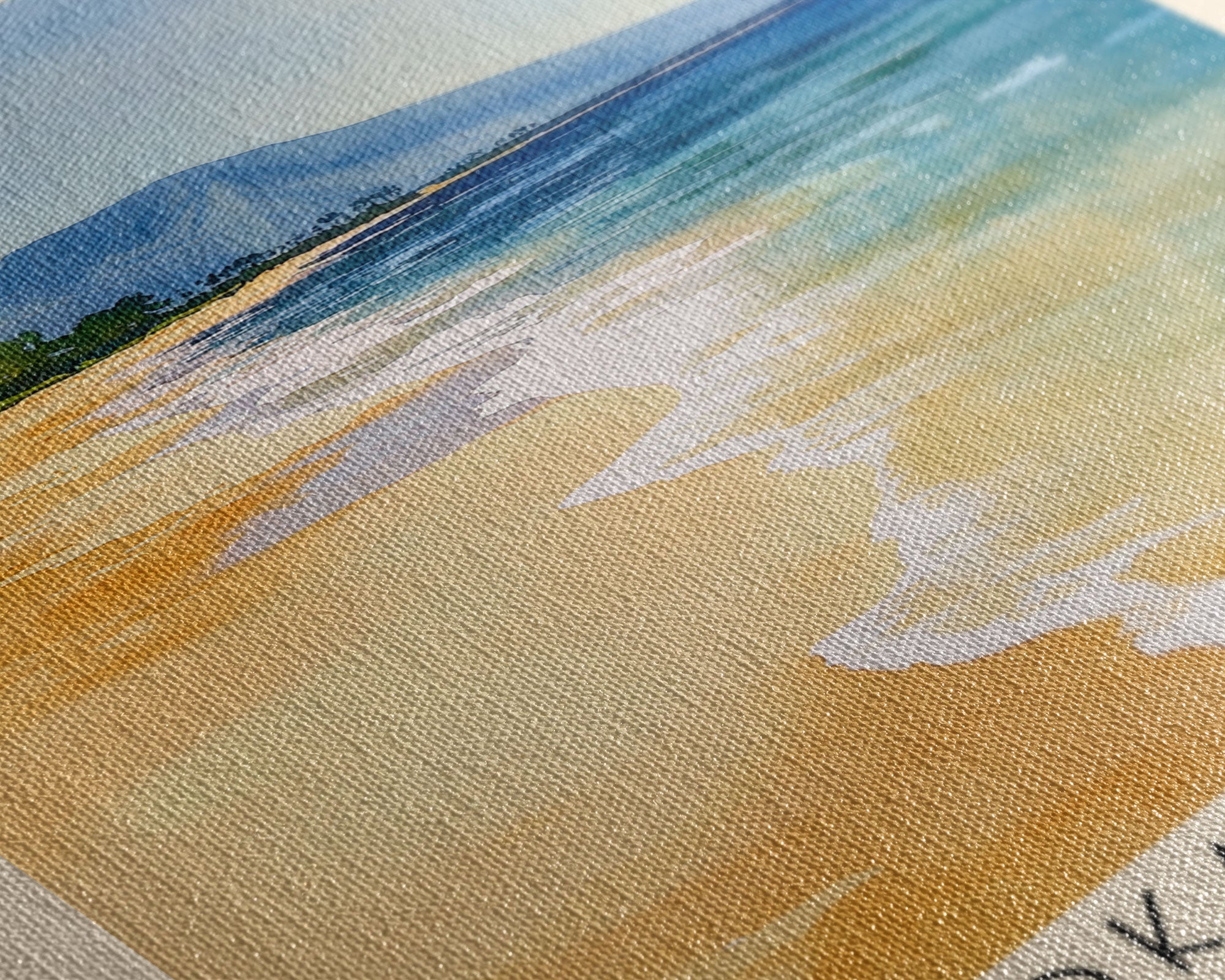 Honokalani Beach, Maui Watercolor Beach Print, Vacation Gift, Maui Wall Art, Beach Painting, Beach Decor, Beach Painting