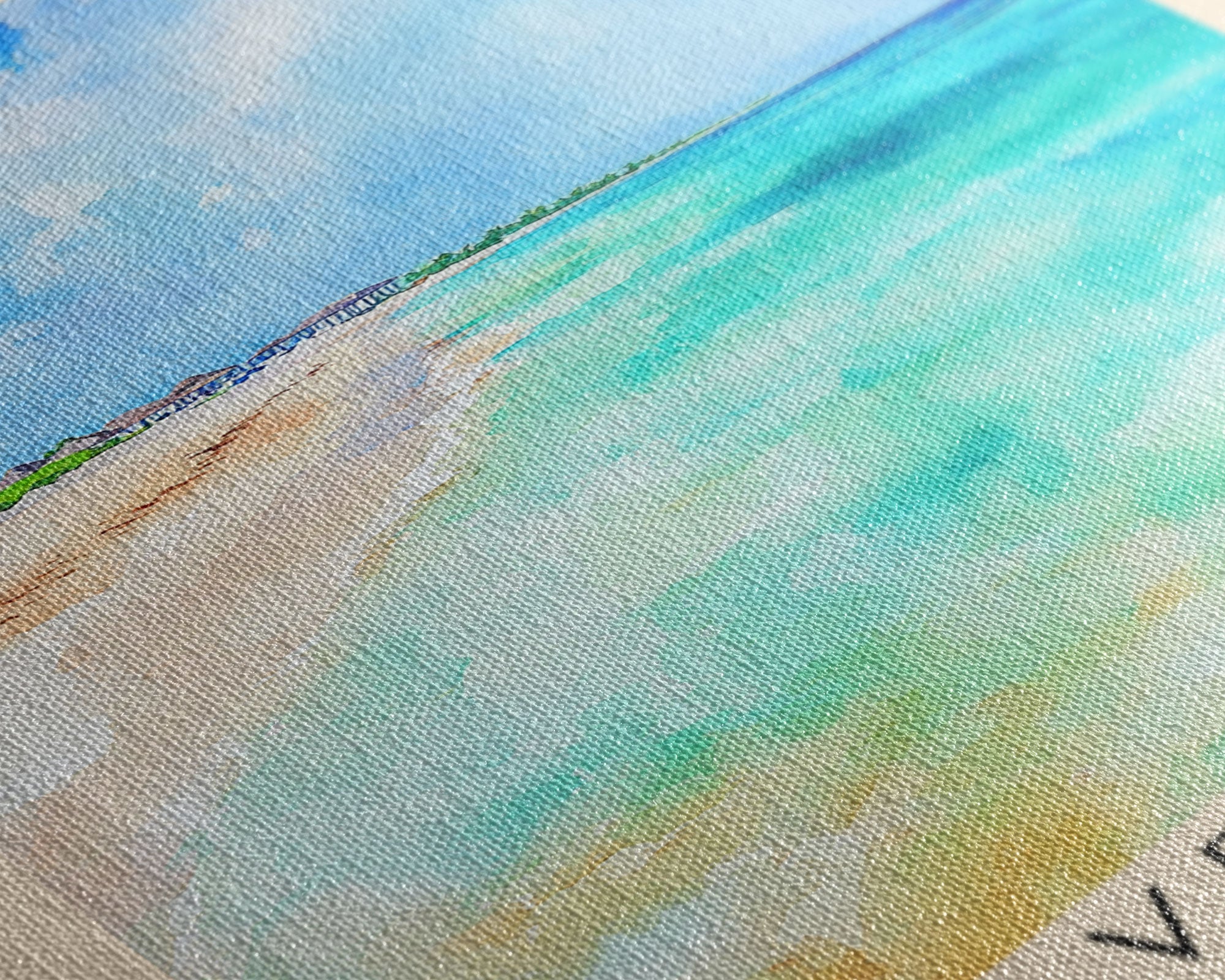 Love Beach, Bahamas Watercolor Print, Vacation Gift, Bahamas Wall Art, Vacation Wall Art, Vacatation Memories, Beach Decor, Beach Or Lakehouse Art