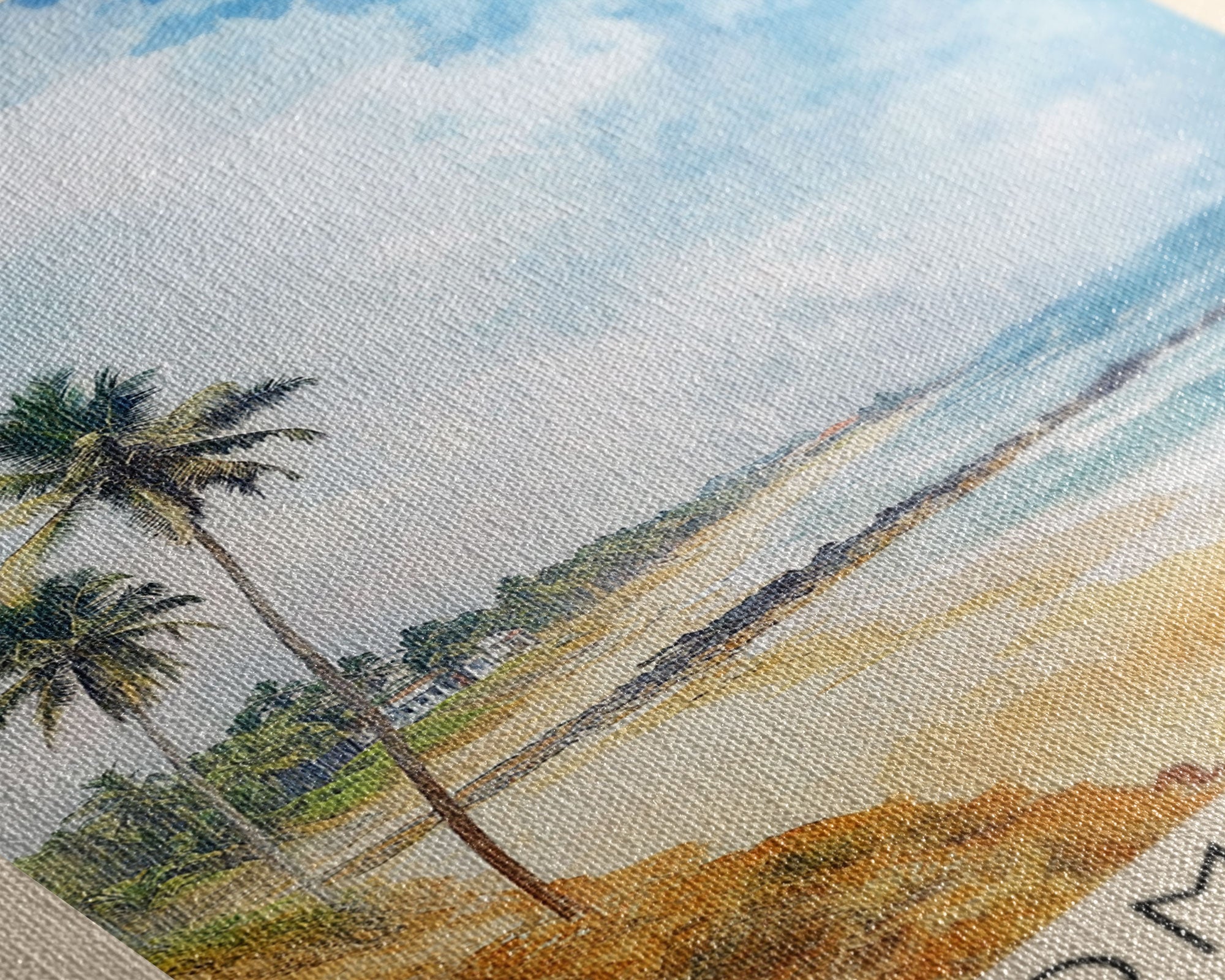 Negombo beach, Sri Lanka Watercolor Print, Vacation Gift, Sri Lanka Wall Art, Beach Painting, Beach Decor, Beach Or Lakehouse Art