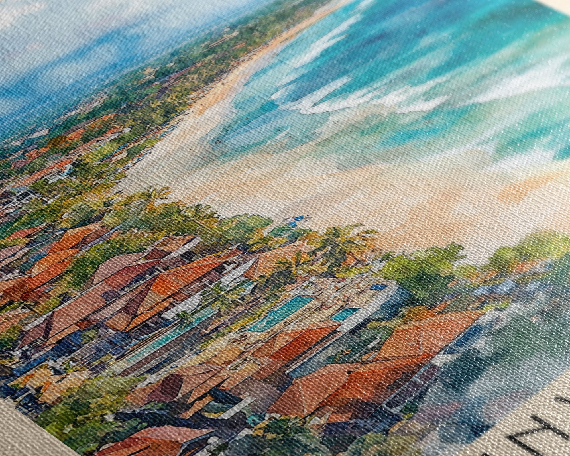 Seminyak Beach, Indonesia Watercolor Print, Vacation Gift, Indonesia Wall Art, Beach Painting, Beach Decor, Beach Or Lakehouse Art