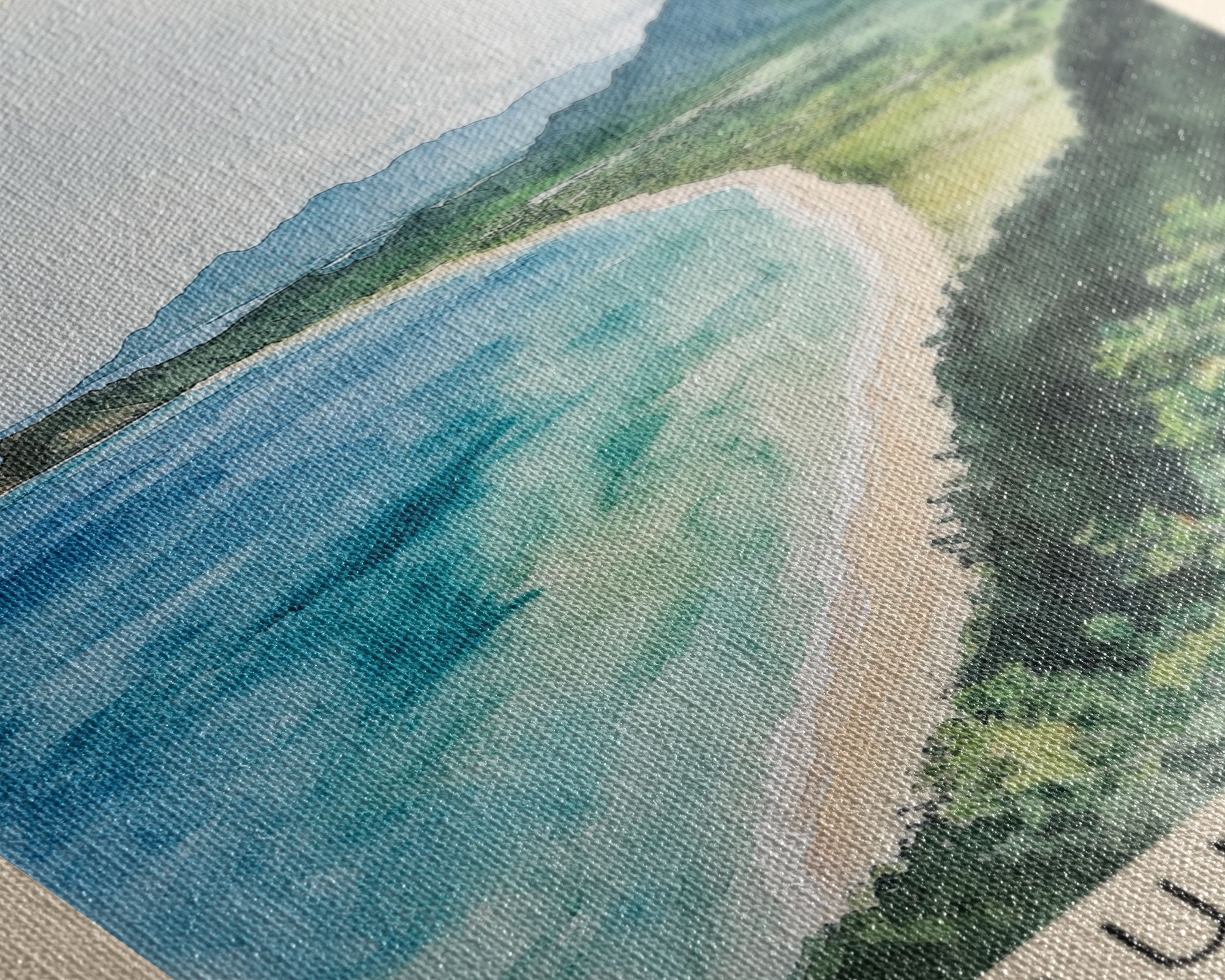 Sumbawa, Indonesia Watercolor Beach Print, Vacation Gift, Indonesia Wall Art, Beach Painting, Beach Decor, Beach Painting