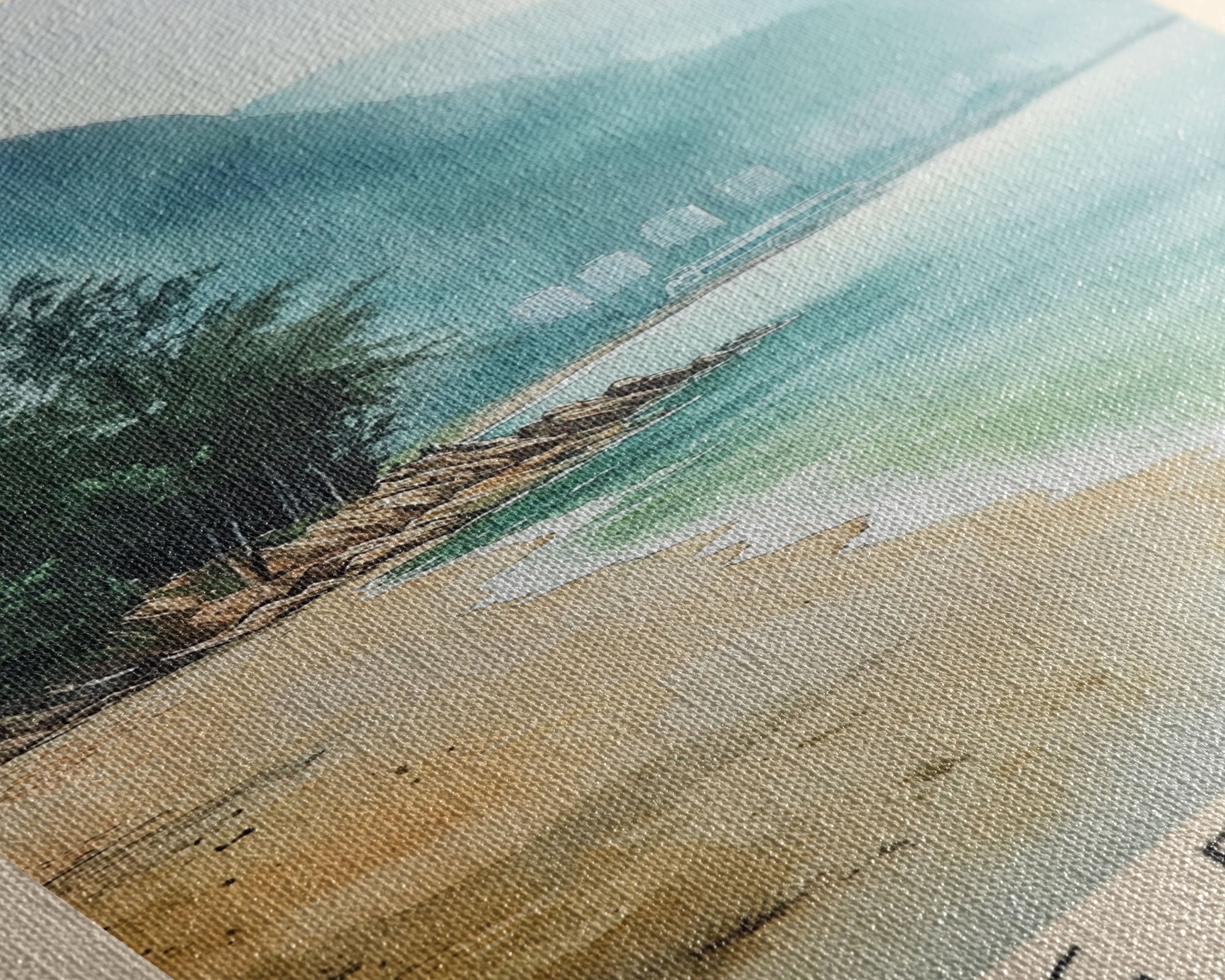 Tong Fuk Beach, Hong Kong Watercolor Print, Vacation Gift, Hong Kong Wall Art, Vacation Wall Art, Vacatation Memories, Beach Decor, Beach Or Lakehouse Art