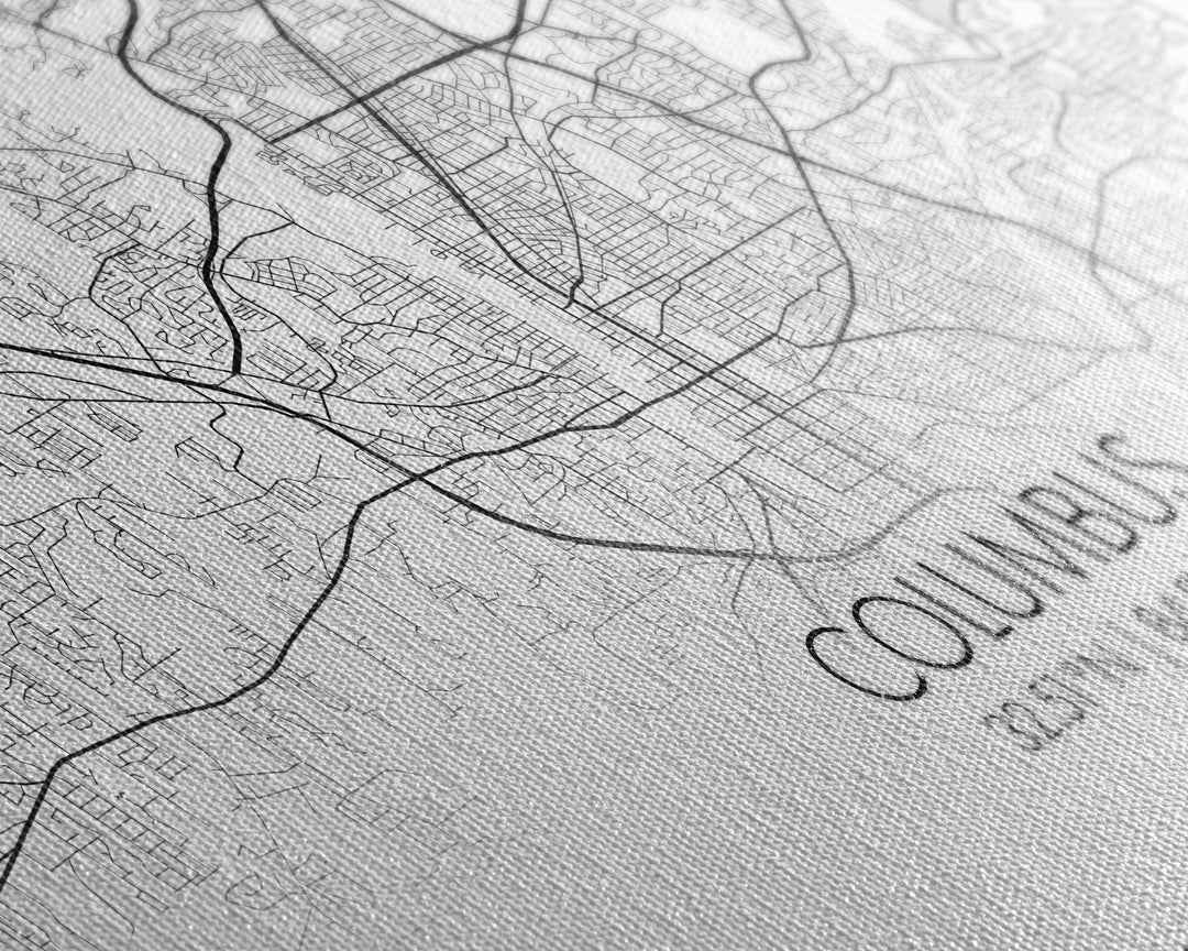 Columbus Street Map, Georgia Map, Map Print, Modern Art, Wall Art, Canvas Art, Couple Wall Décor, Bedroom Décor Man, Appreciation Gift