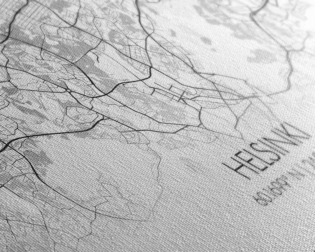 Helsinki City Map, Finland Map, Map Art, Minimalist Art, Wall Art, Canvas Art, Europe Art, Gift For Girls, Large Canvas Art, Travel Wall Art