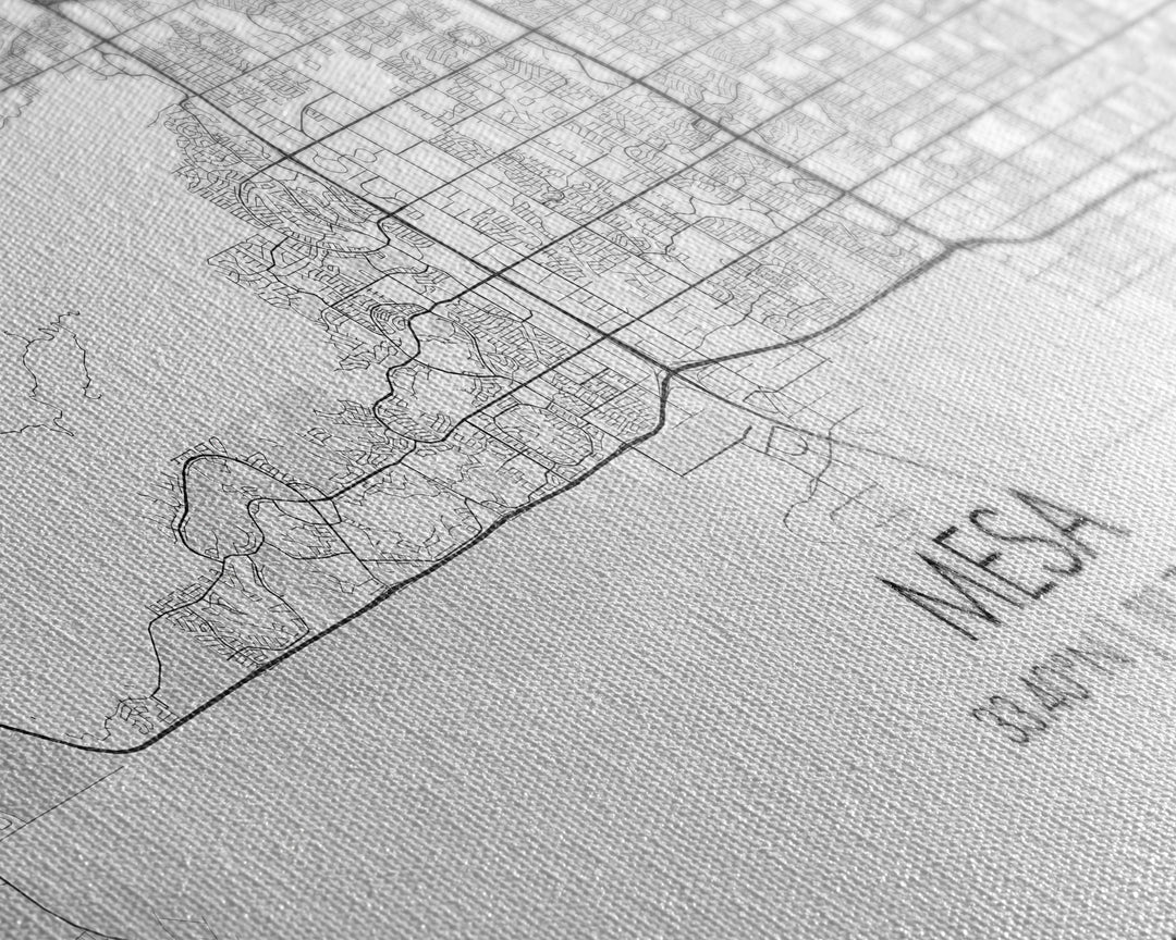 Mesa City Map, Arizona Map, Map Art, Minimalist Wall Art, Wall Art, Canvas Art, Unique Wall Décor, Farmhouse Art, Book Reader Gift, Room Art