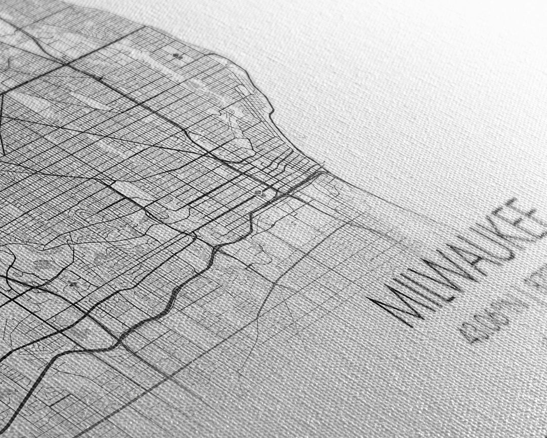 Milwaukee City Map, Wisconsin Map, Map Art, Minimalist Wall Art, Wall Art, Canvas Art, Country Home Art, Girl Room Décor, College Décor