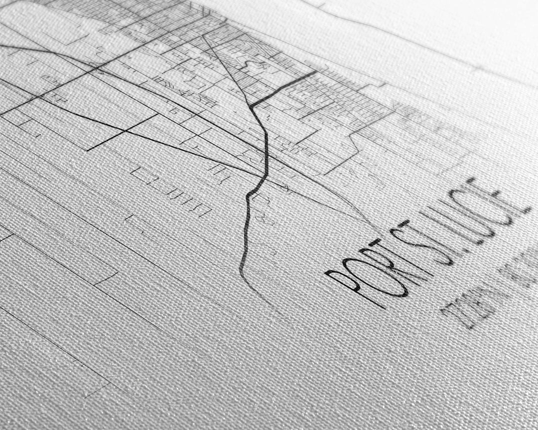 Panoramic Port St Lucie City Map, Florida Art, Map Print, Minimalist Wall Art, Canvas Art, Housewarming Gift, Street Map Art, Closing Gift