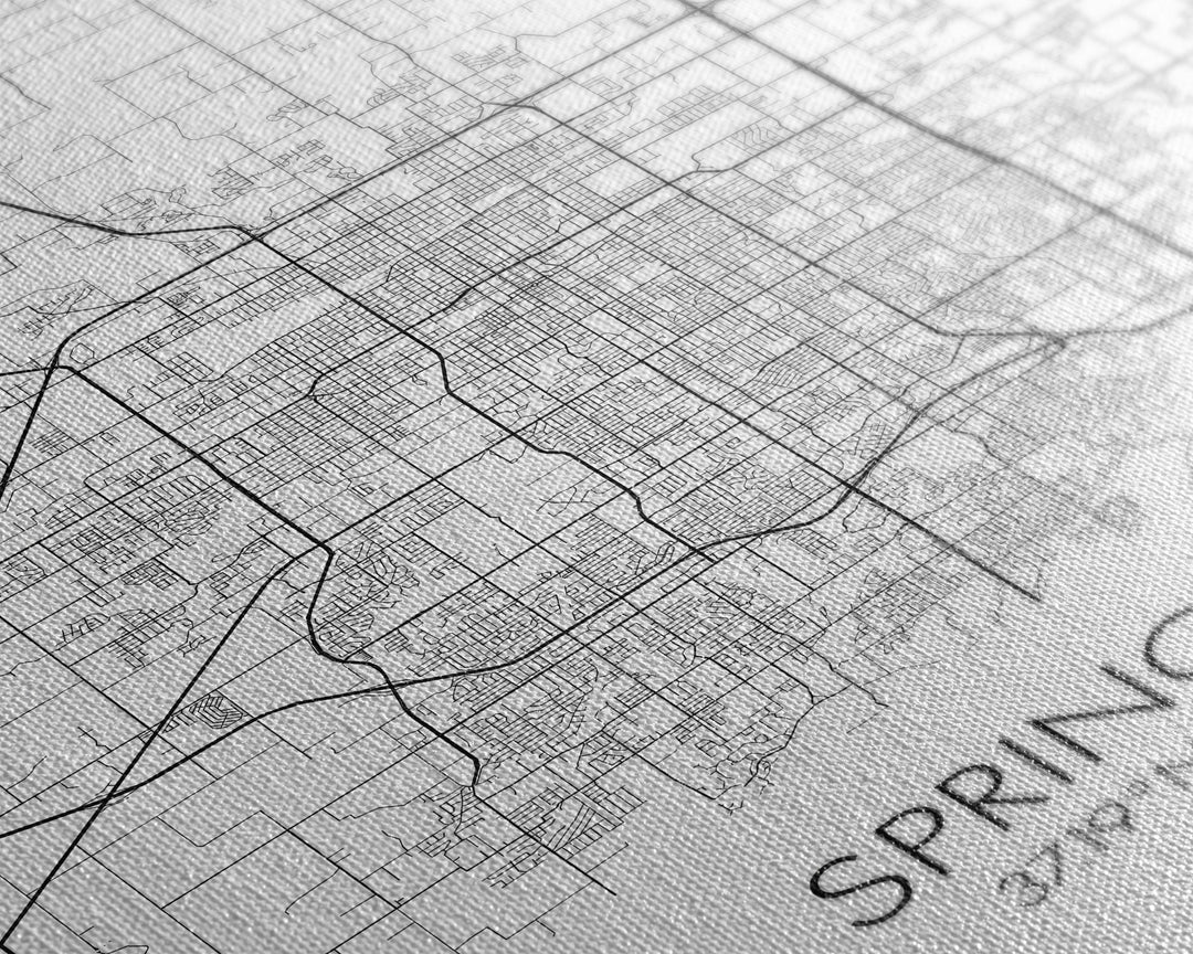 Springfield Street Map, Missouri Map, City Map Print, Modern Wall Art, Wall Art, Canvas Print, Bedroom Wall Décor, Gifts For Couple