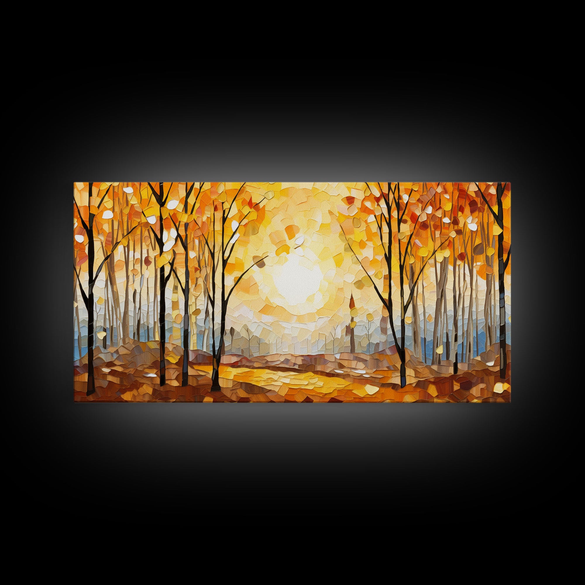 Beautiful Fall Decor Framed Canvas Print, Autumn Decor, Fall Wall Art, Above Mantle Wall Art, Art For Mantle Wall Art