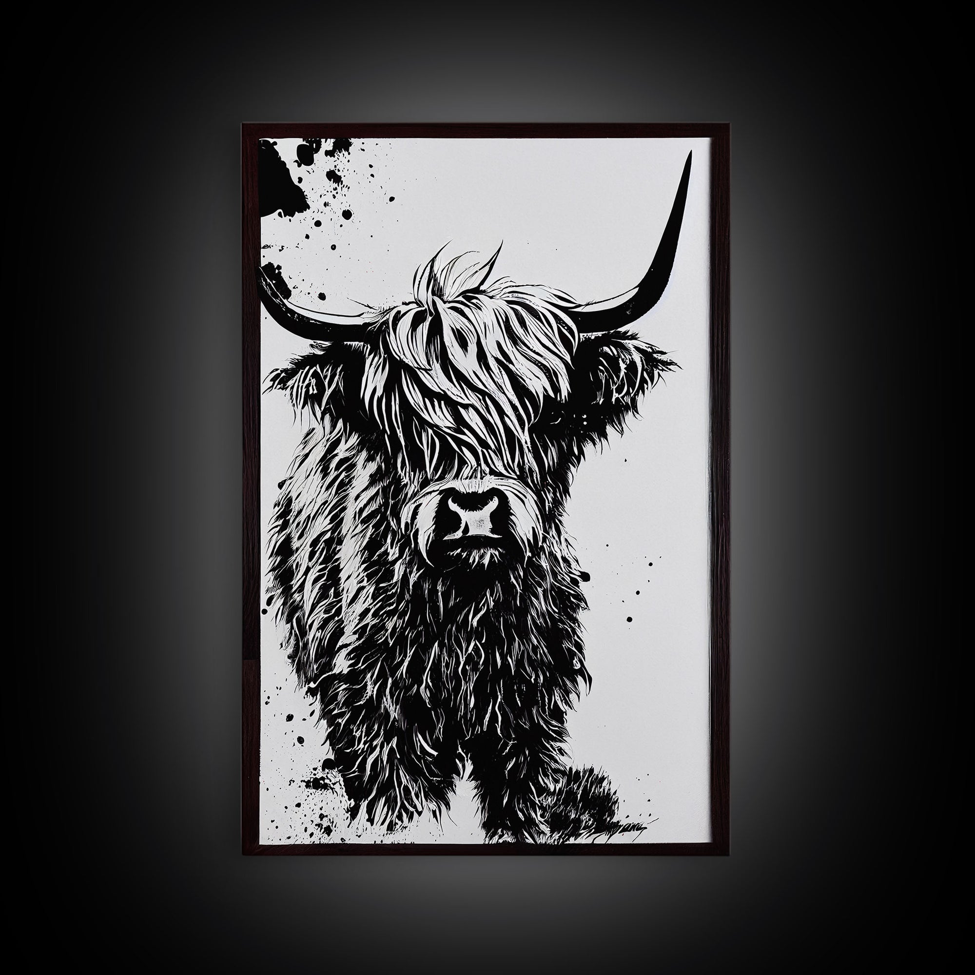 Scotland Cattle, Highland Cow art, farmhouse decor, fine art paper print, poster art, Rustic primitive decor