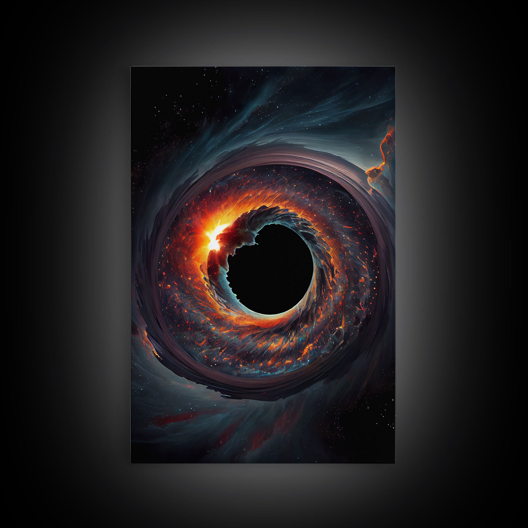 Eye Of the Storm, Galaxy art, framed canvas print, unique space decor