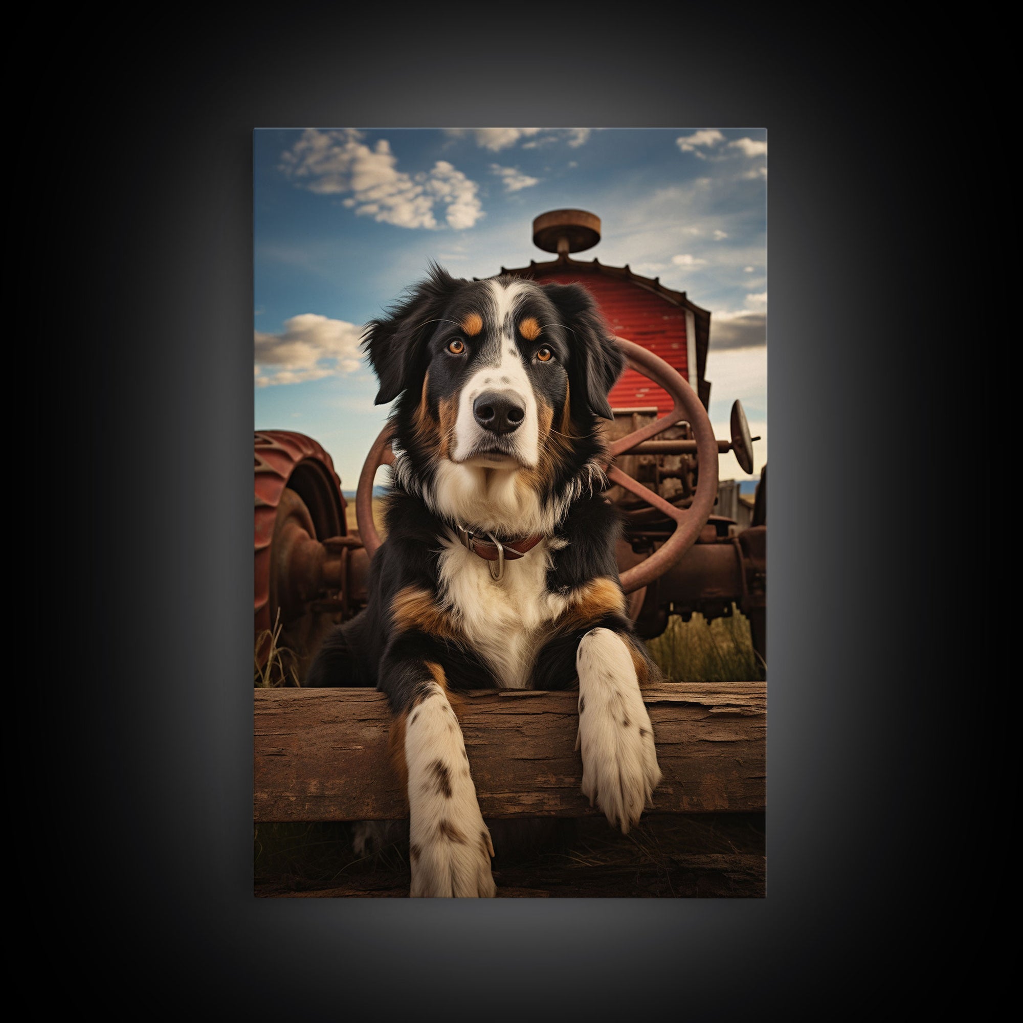 Dog Wall Art, Bernese Mountain Dog Wall Print, Farmhouse Wall Art, Wall Art, Framed Wall Art, Framed Canvas. Wall Print, Wall Canvas