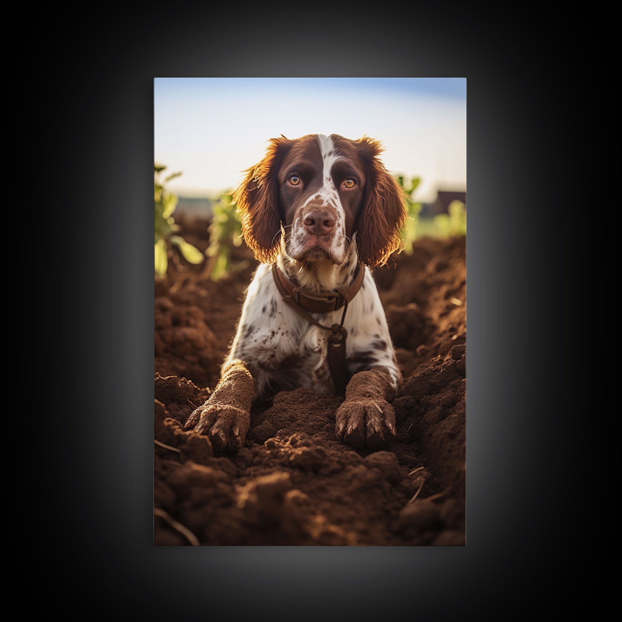 English Springer Spaniel Dog Wall Print, Farmhouse Wall Art, Wall Art, Framed Wall Art, Framed Canvas, Wall Print, Framed Wall Canvas