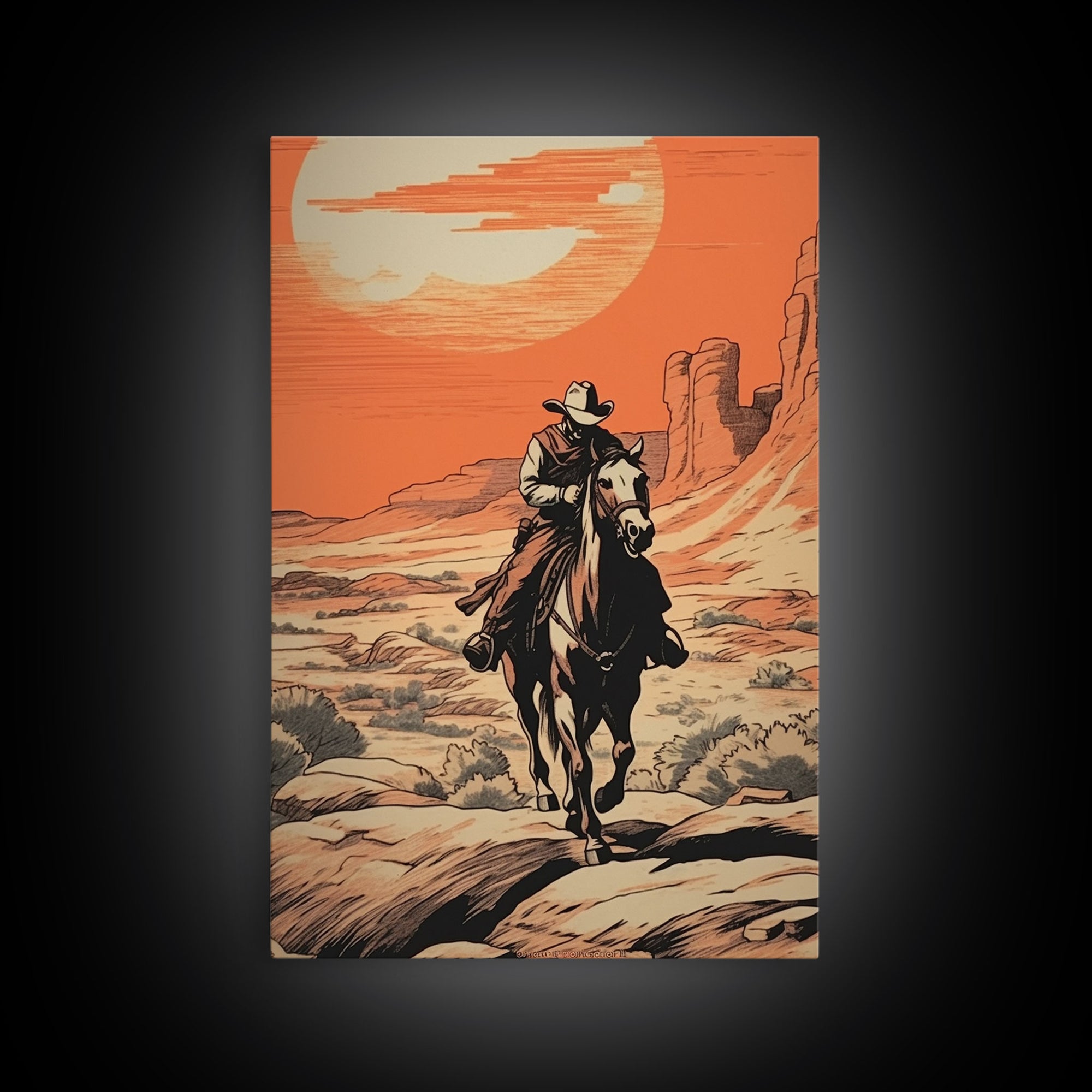 Lonely Cowboy Canvas Print