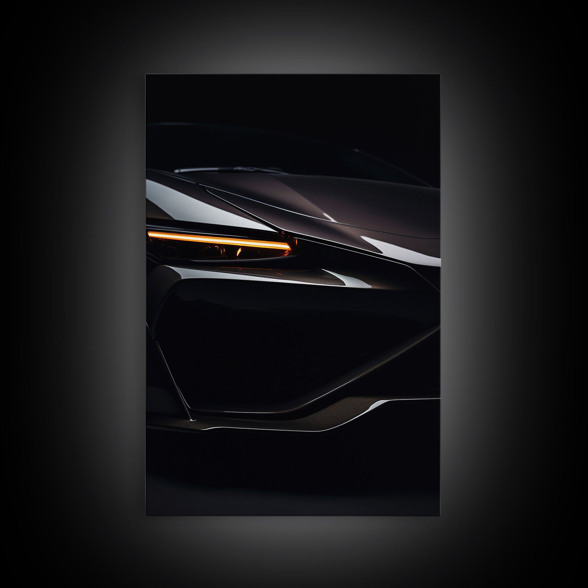 Super Car Print, Framed Canvas Art, Exotic Sports Car Wall Art / Poster Art