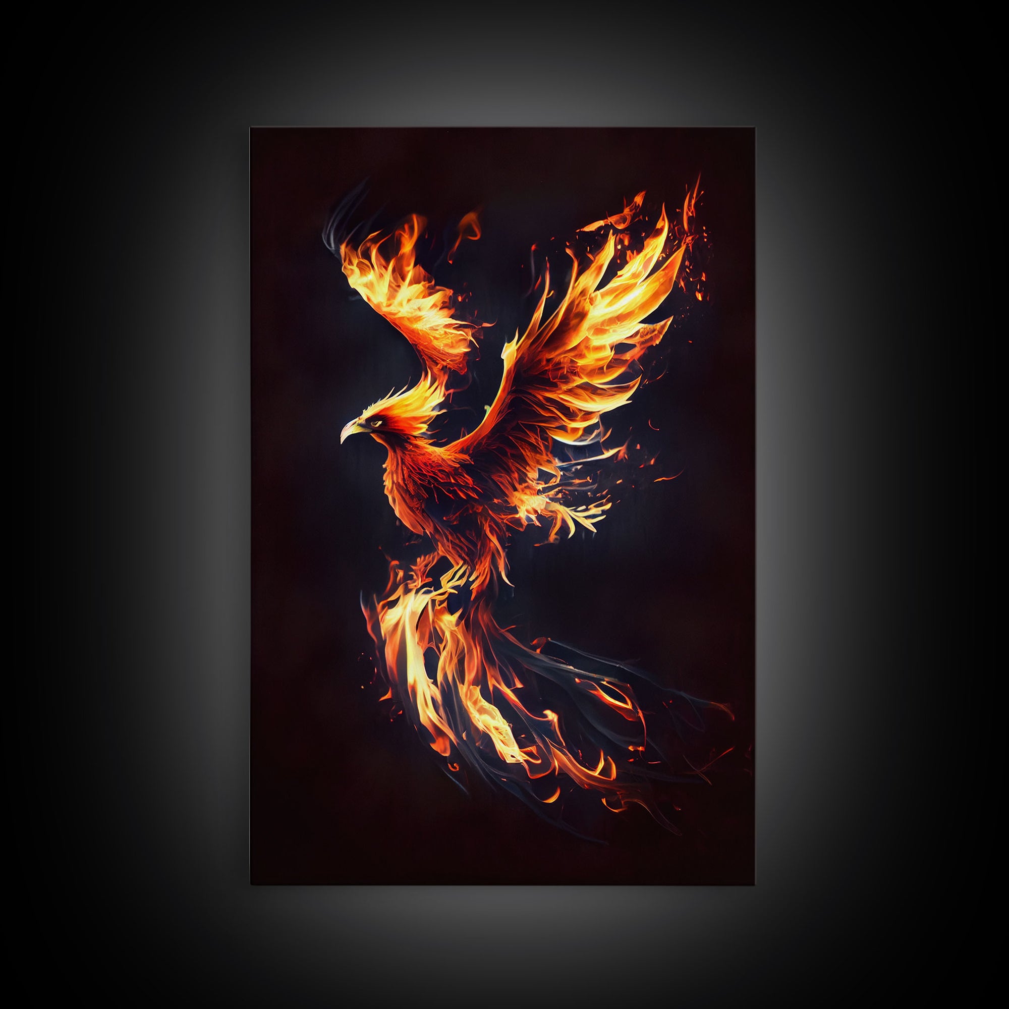 Canvas Print Of "The Phoenix" - Rebirth Art - Framed Canvas Art - Framed Wall Art