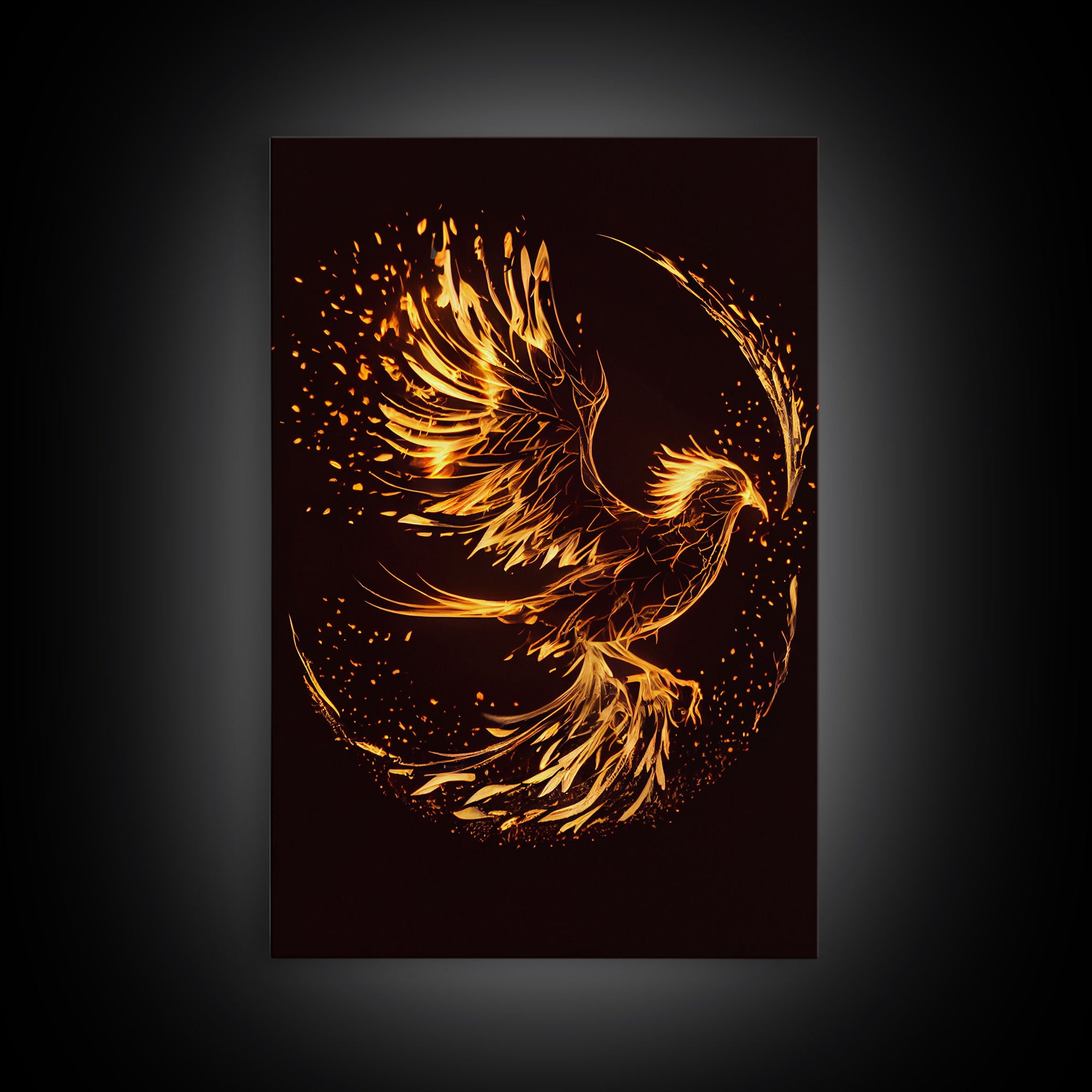 Phoenix Print on Canvas, Made From Original Artwork