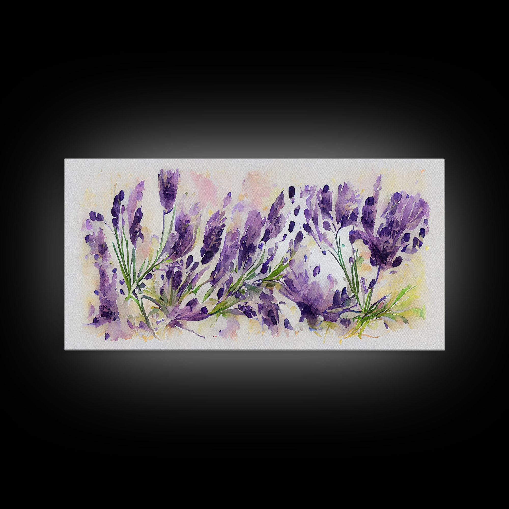 Floral wall art, Wild Lavender wall art, canvas print, watercolor painting of lavender flowers, Botanical art, farmhouse decor, Rustic art