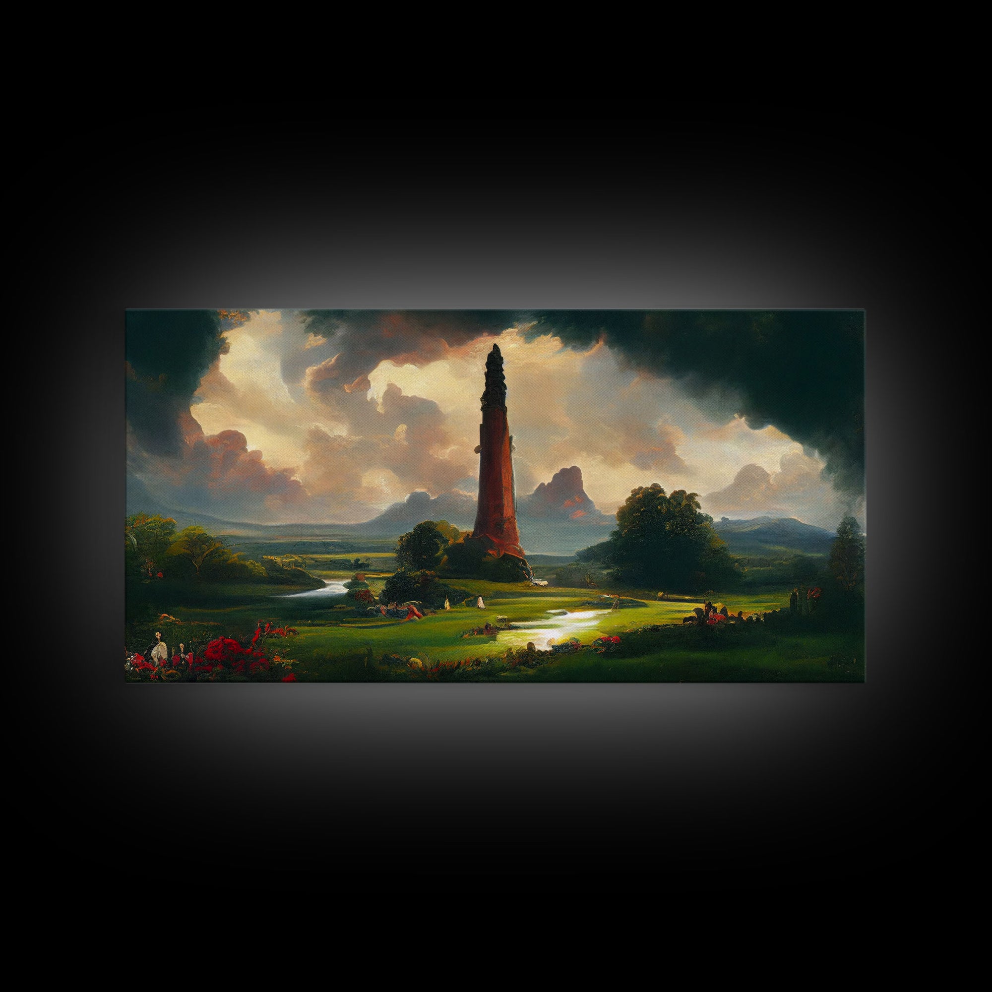 Dark Tower, High Fantasy Art Canvas Print, unique wall art, fantasy concept art