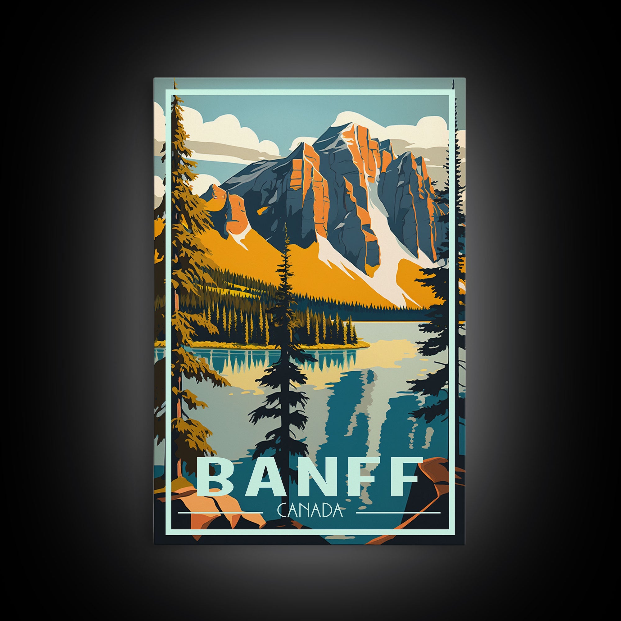 Banff, Canada Wall Art, Canada Art Print, Alberta, Travel Wall Print, Travel Poster, Travel Artwork, Travel Wall Art, Canvas Wall Print