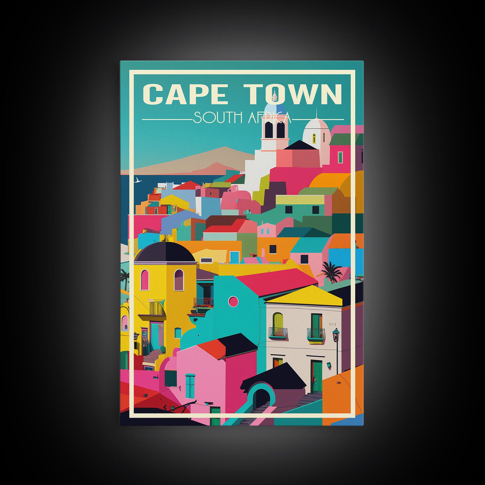 Cape Town, South Africa Wall Art, Africa Travel Poster, Travel Wall Print, Travel Poster, Travel Wall Art, Canvas Wall Print