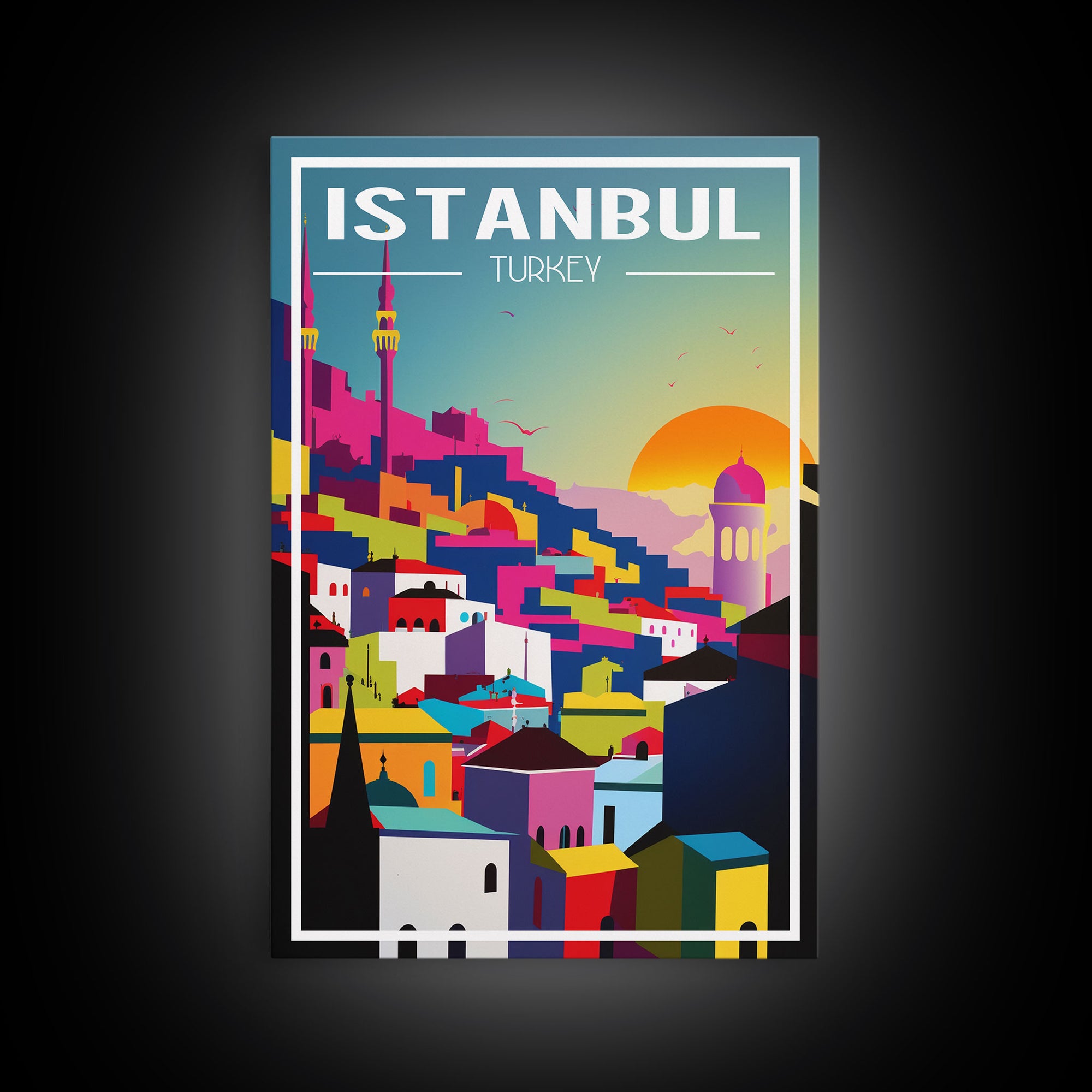 Instanbul Wall Art, Turkey Poster, Eurasia Wall Art, Travel Wall Print, Travel Poster, Travel Wall Art, Canvas Wall Print