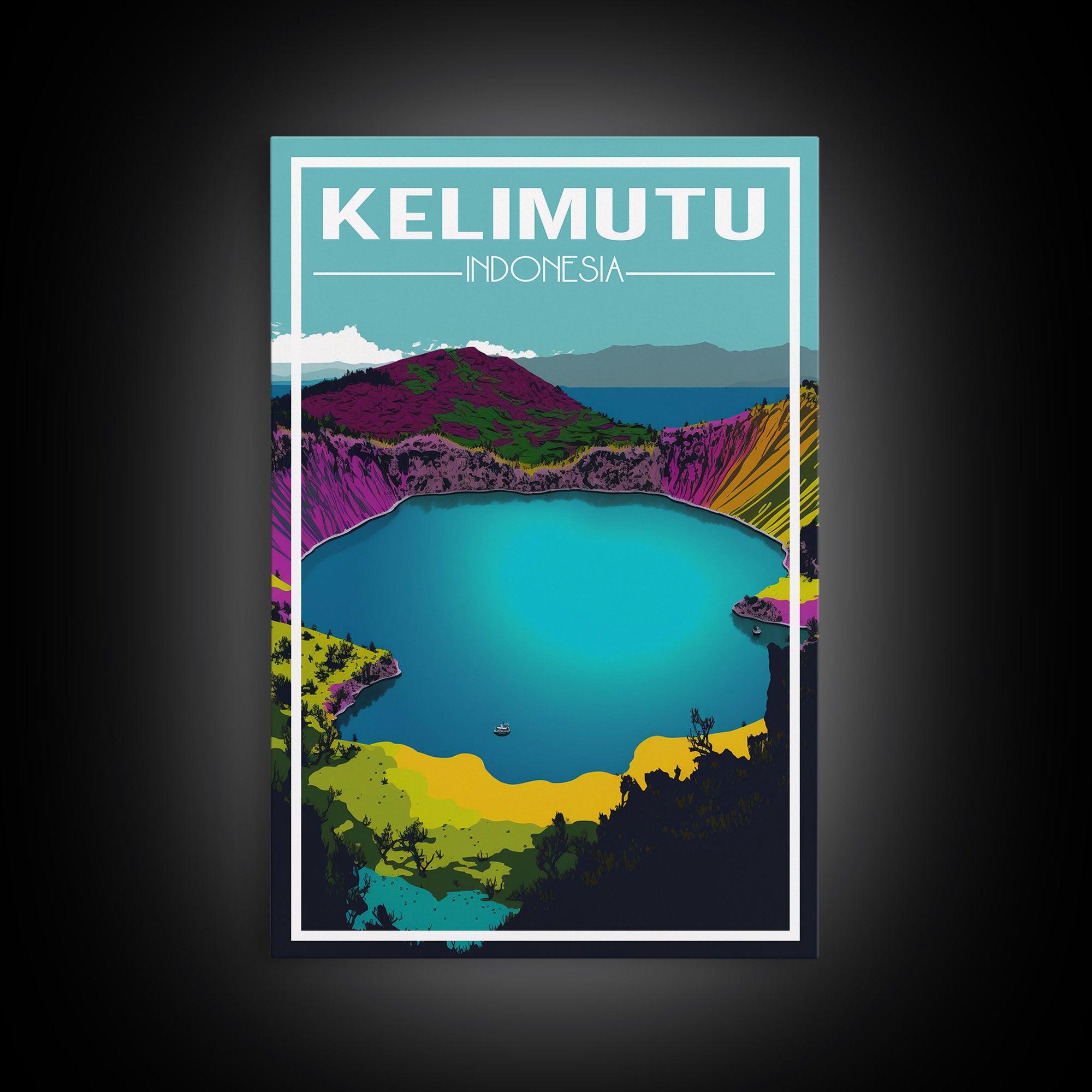 Kelimutu Wall Art, Indonesia Poster, Asia Wall Print, Volcano, Lake, Travel Wall Print, Travel Poster, Travel Wall Art, Canvas Wall Print