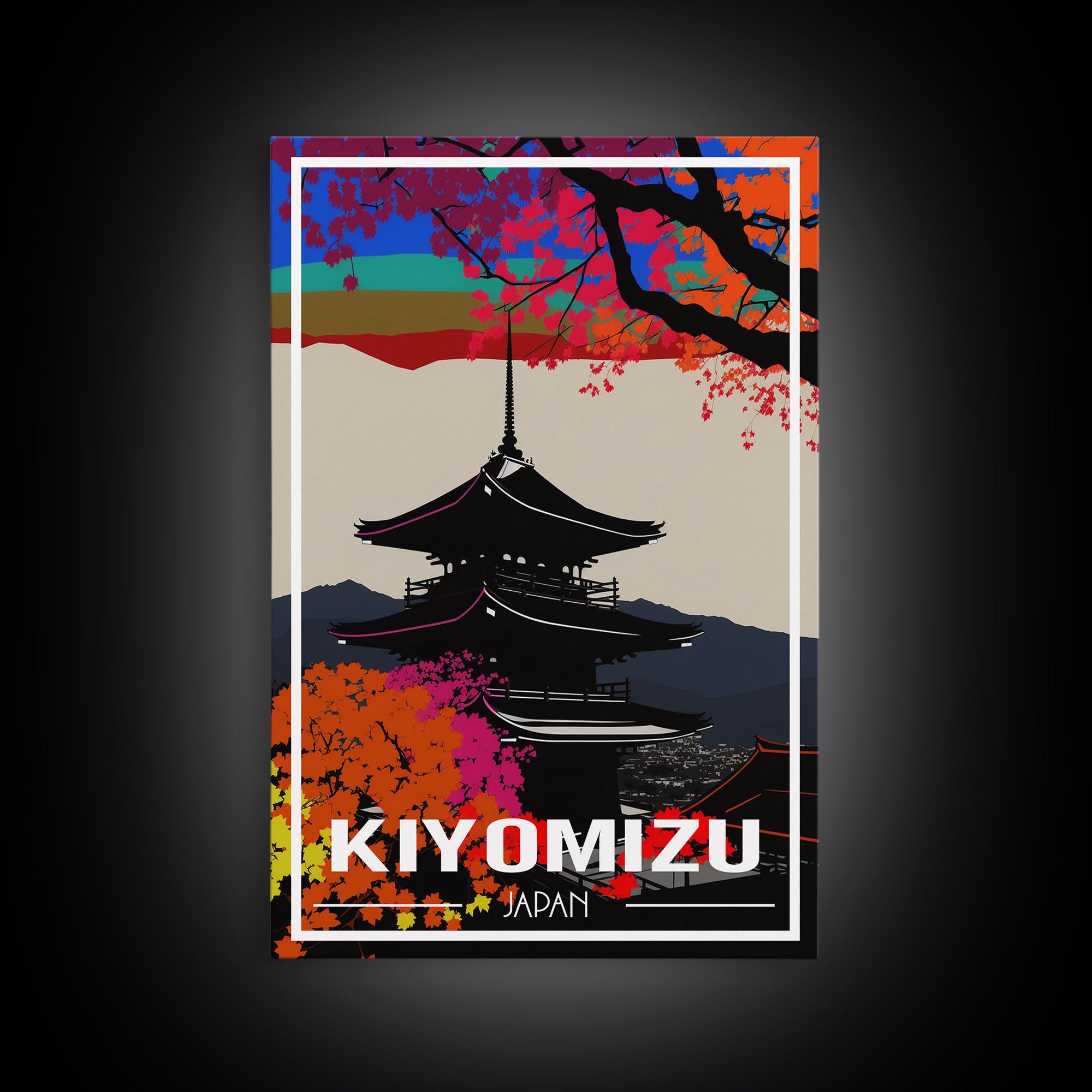 Kiyomizu Temple Wall Art, Japan Poster, Asia Wall Print, Travel Wall Print, Travel Poster, Travel Wall Art, Canvas Wall Print